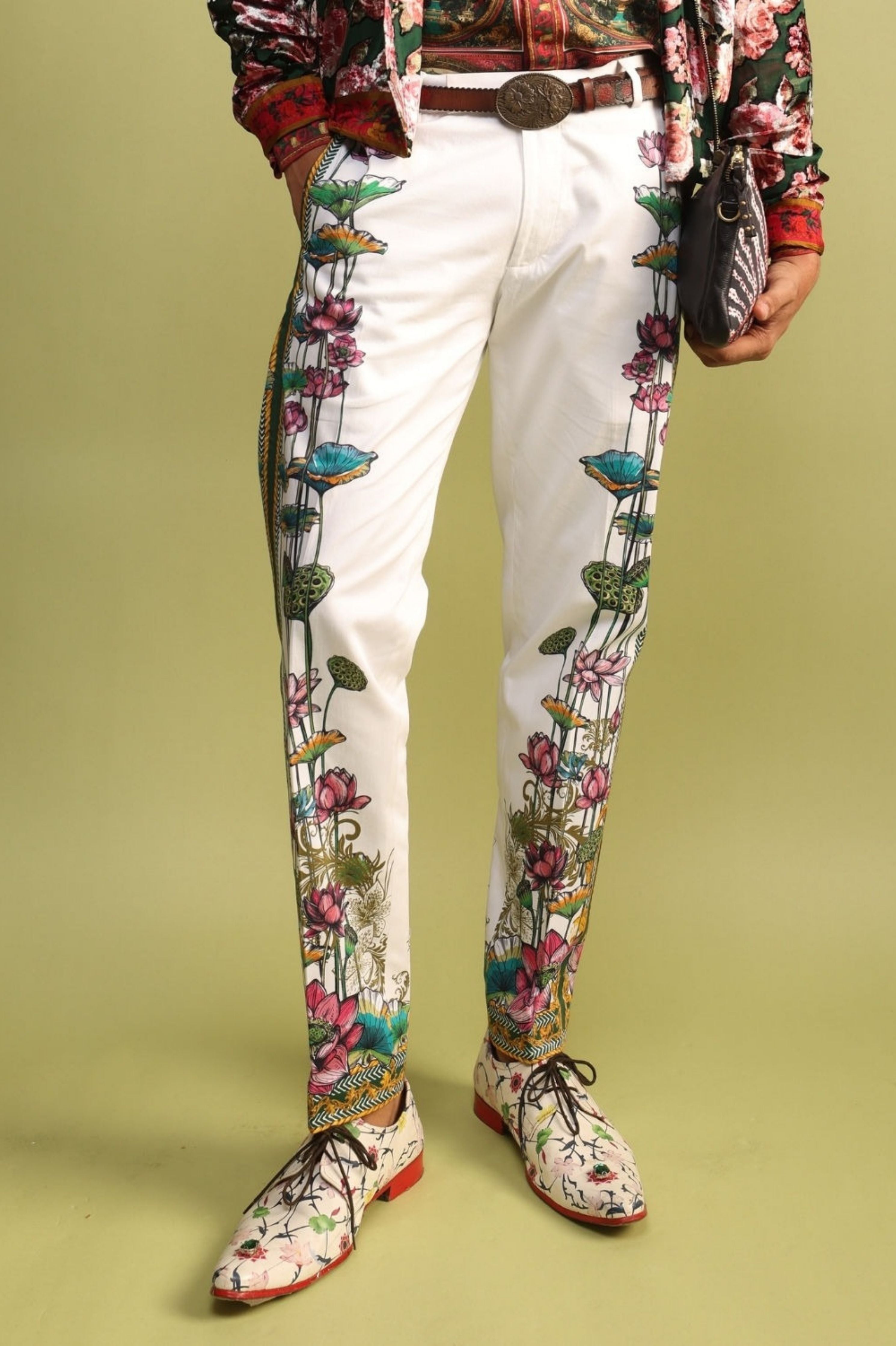 Miguel Side Striper Printed Trousers