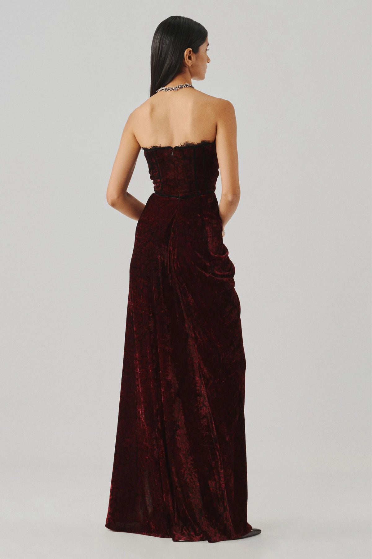 Charlotte velvet ajrakh gown