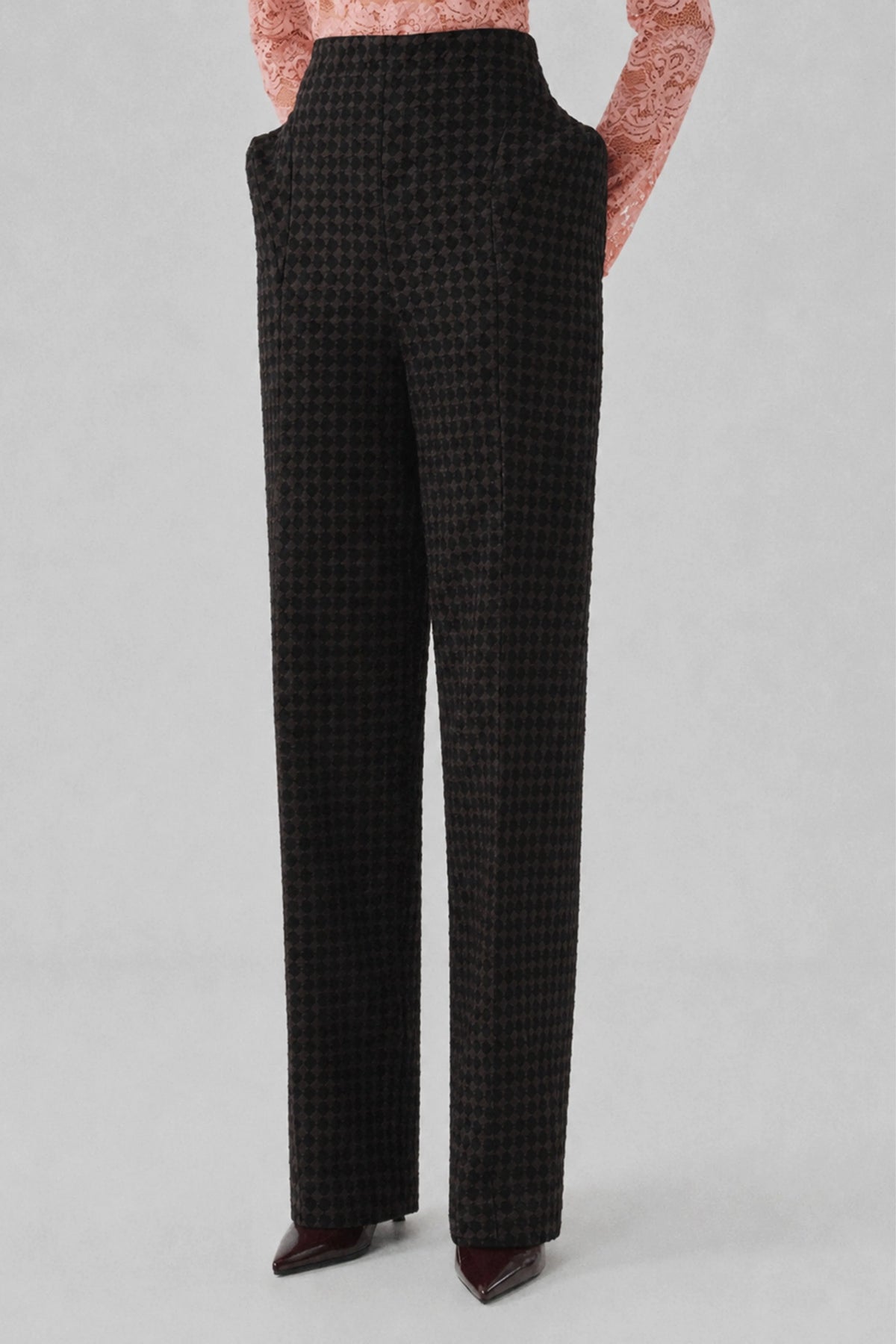 Mosaic Jacquard Structured Pants