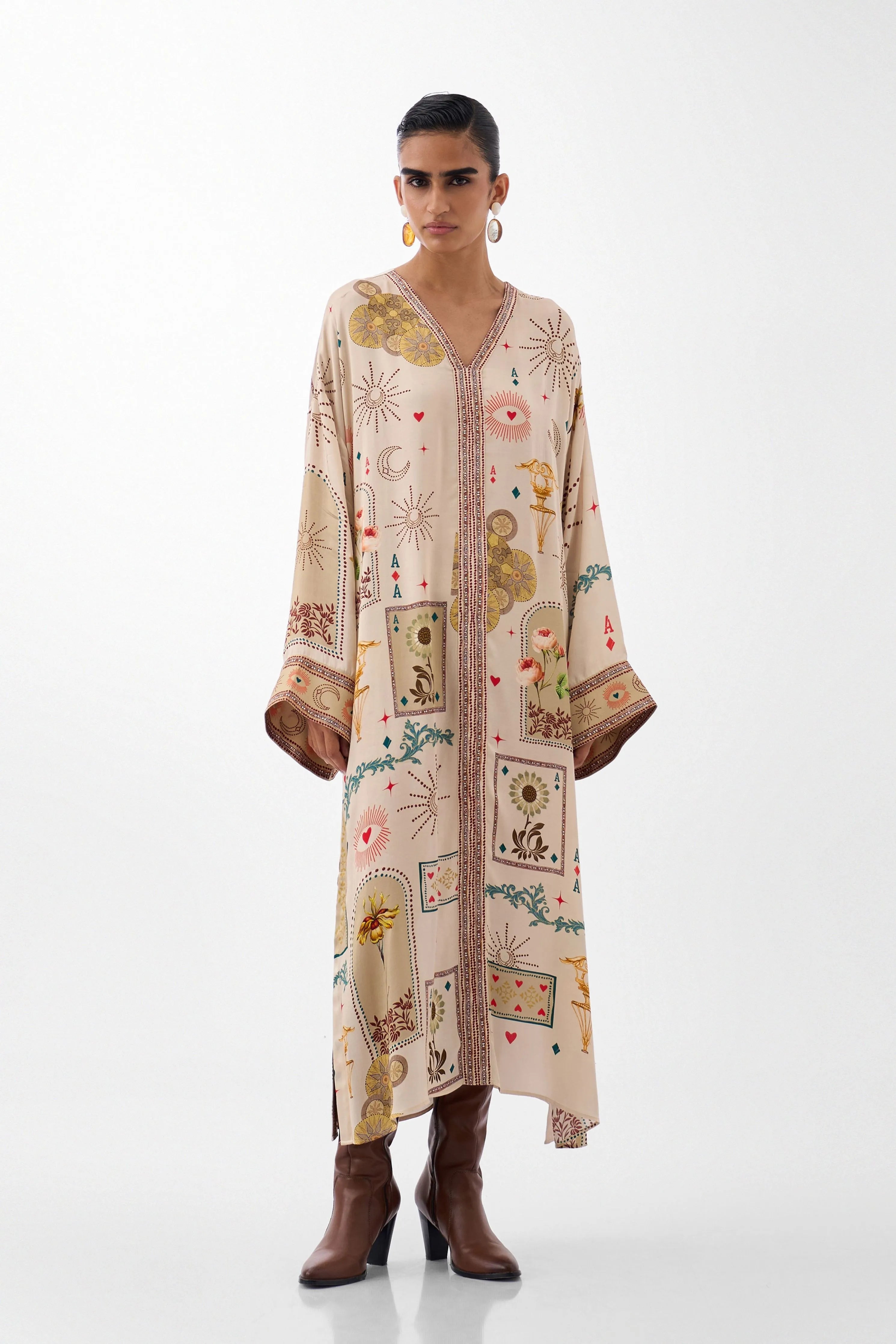 Adah Kaftan Postcards & Petals