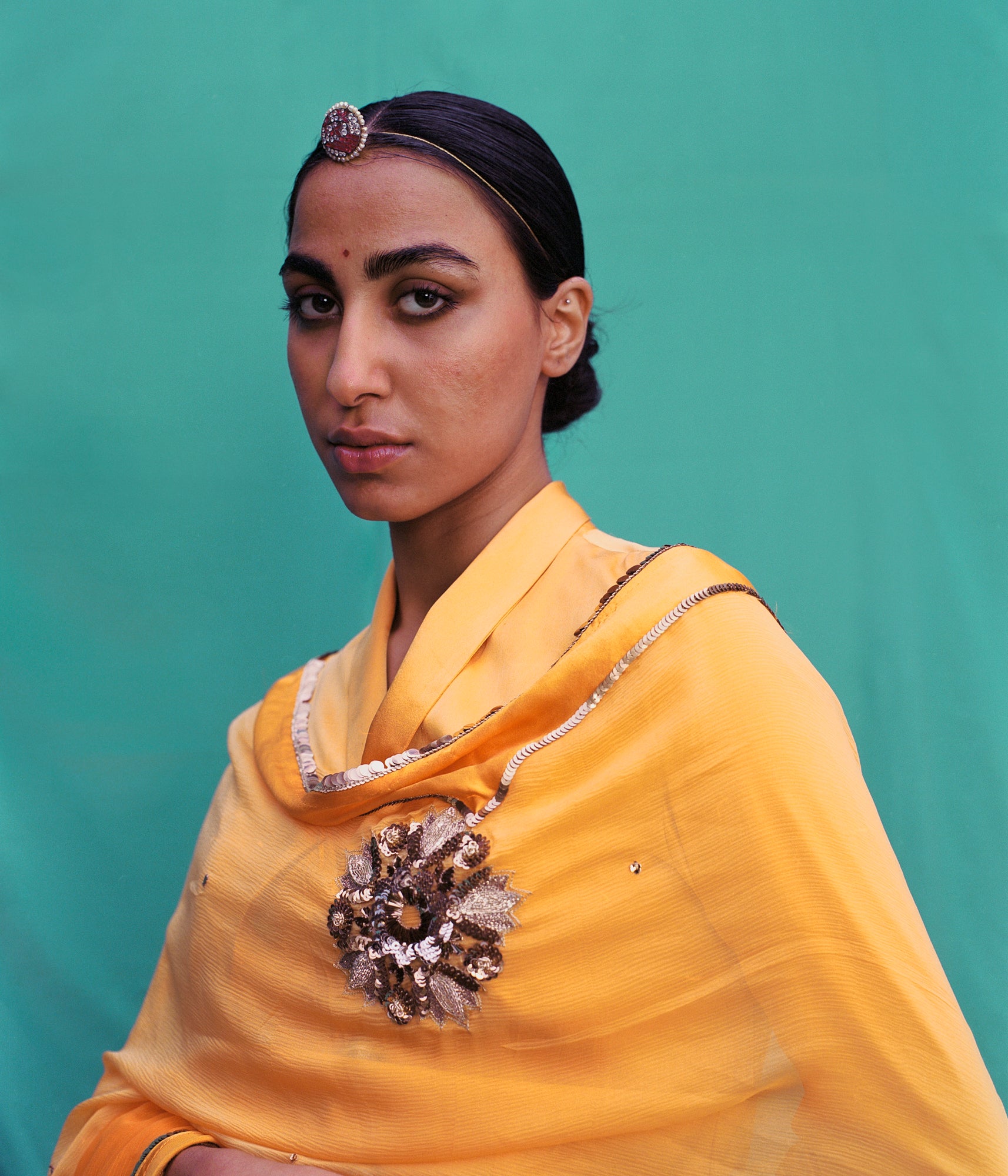 Sahasrara Yellow Saree