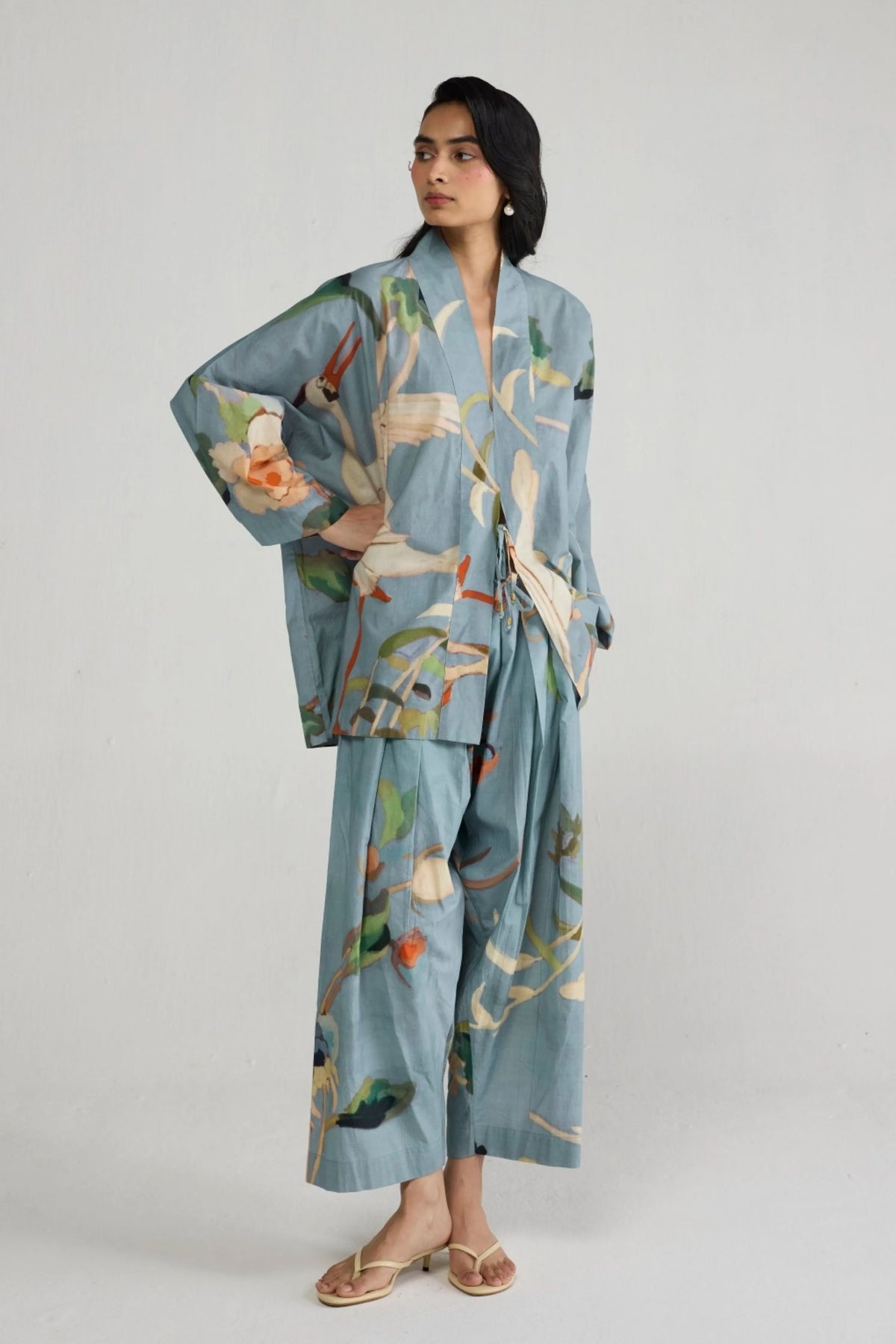 Asagao Kimono Kurta & Pants Set