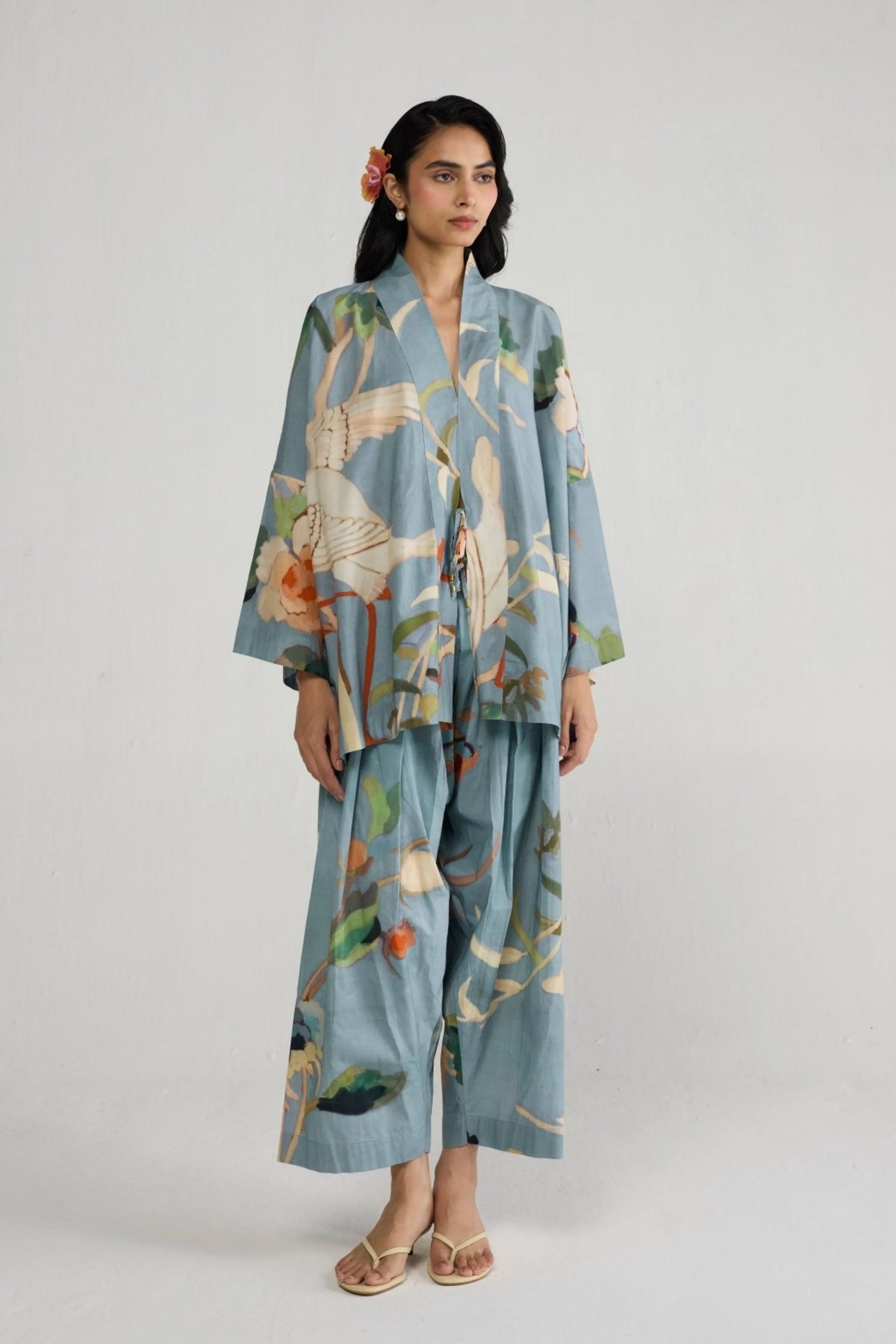 Asagao Kimono Kurta & Pants Set