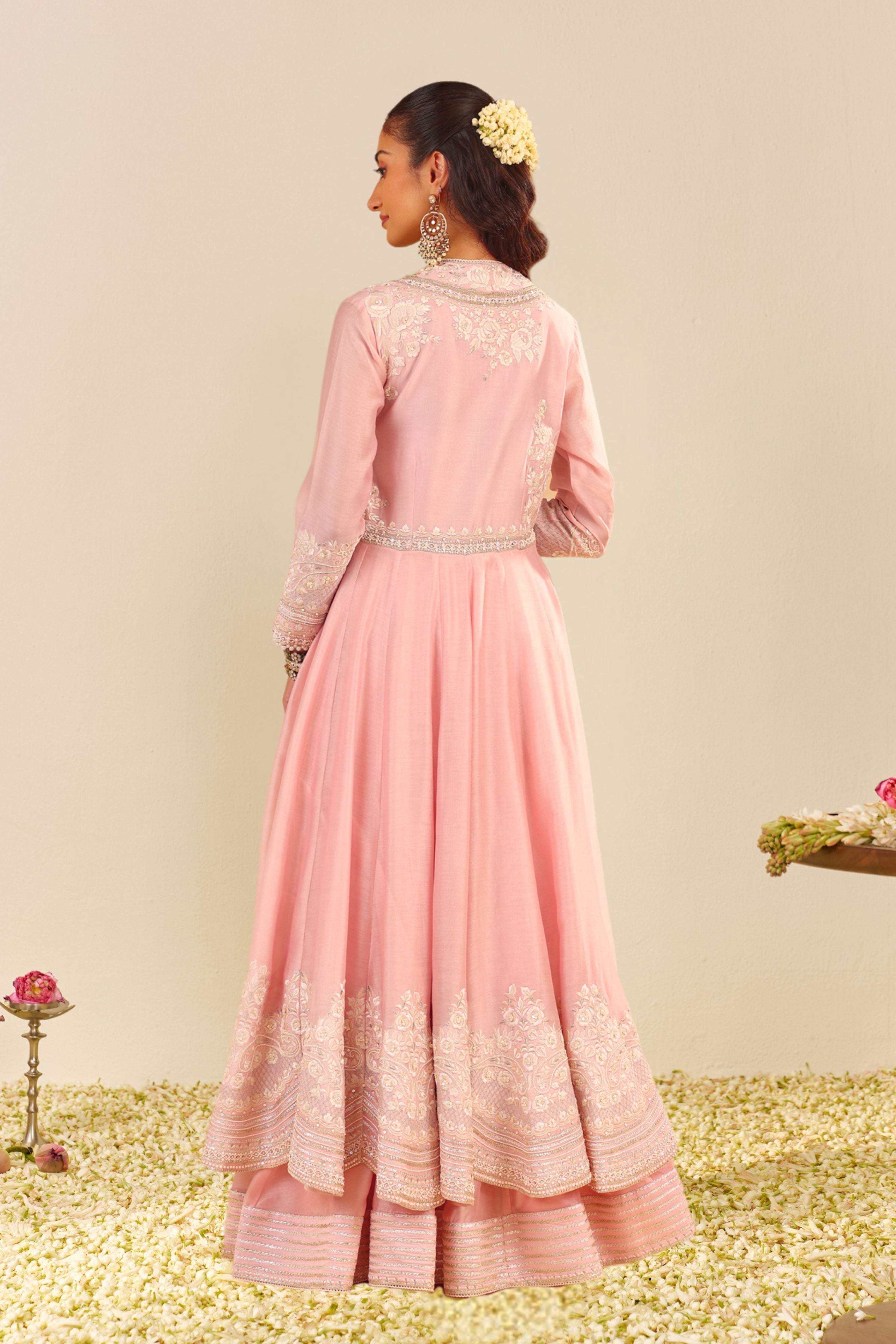 Ameena Angrakha Skirt Set With Dupatta
