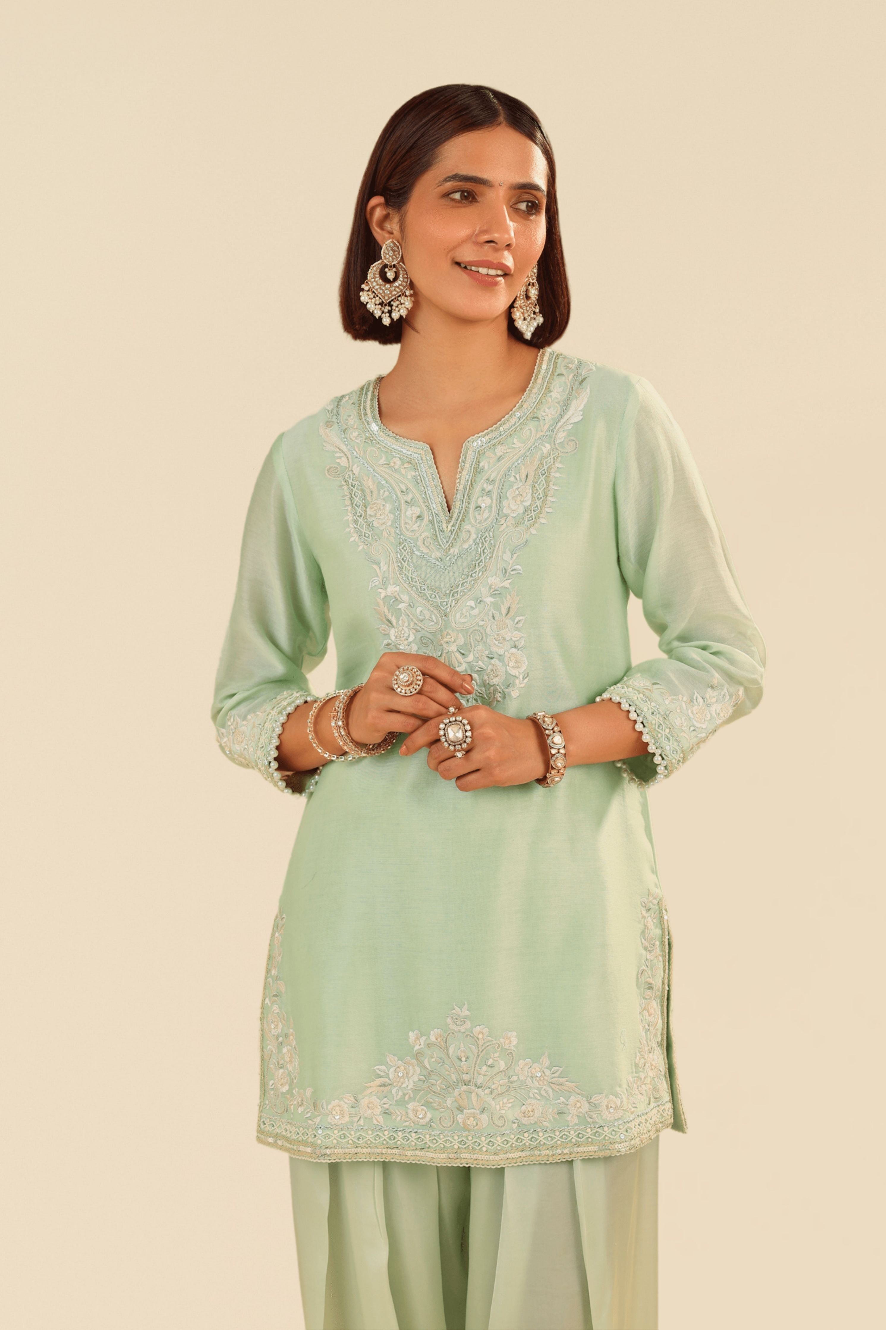 Haniya Mint Green Kurta Set