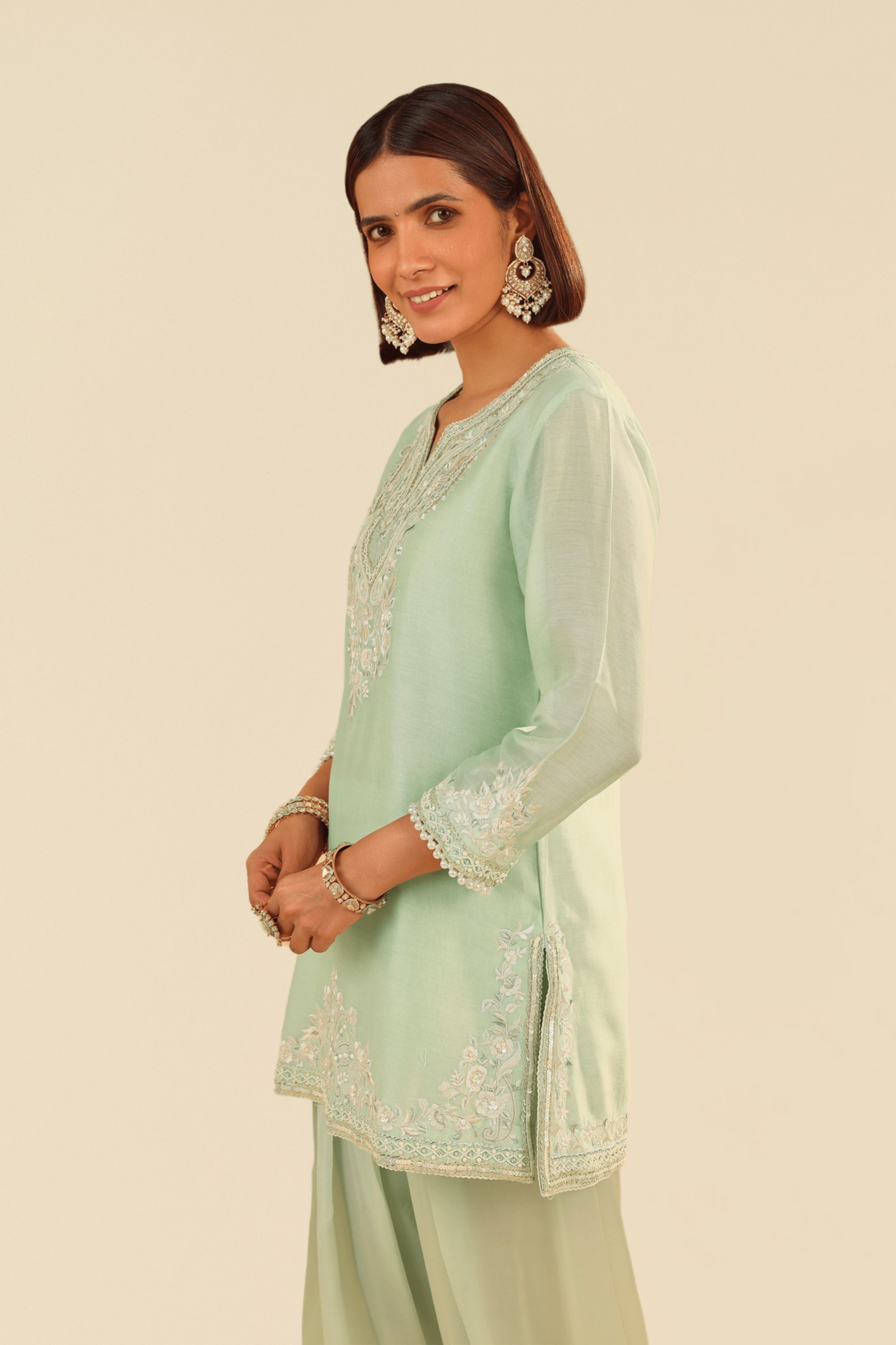 Haniya Mint Green Kurta Set