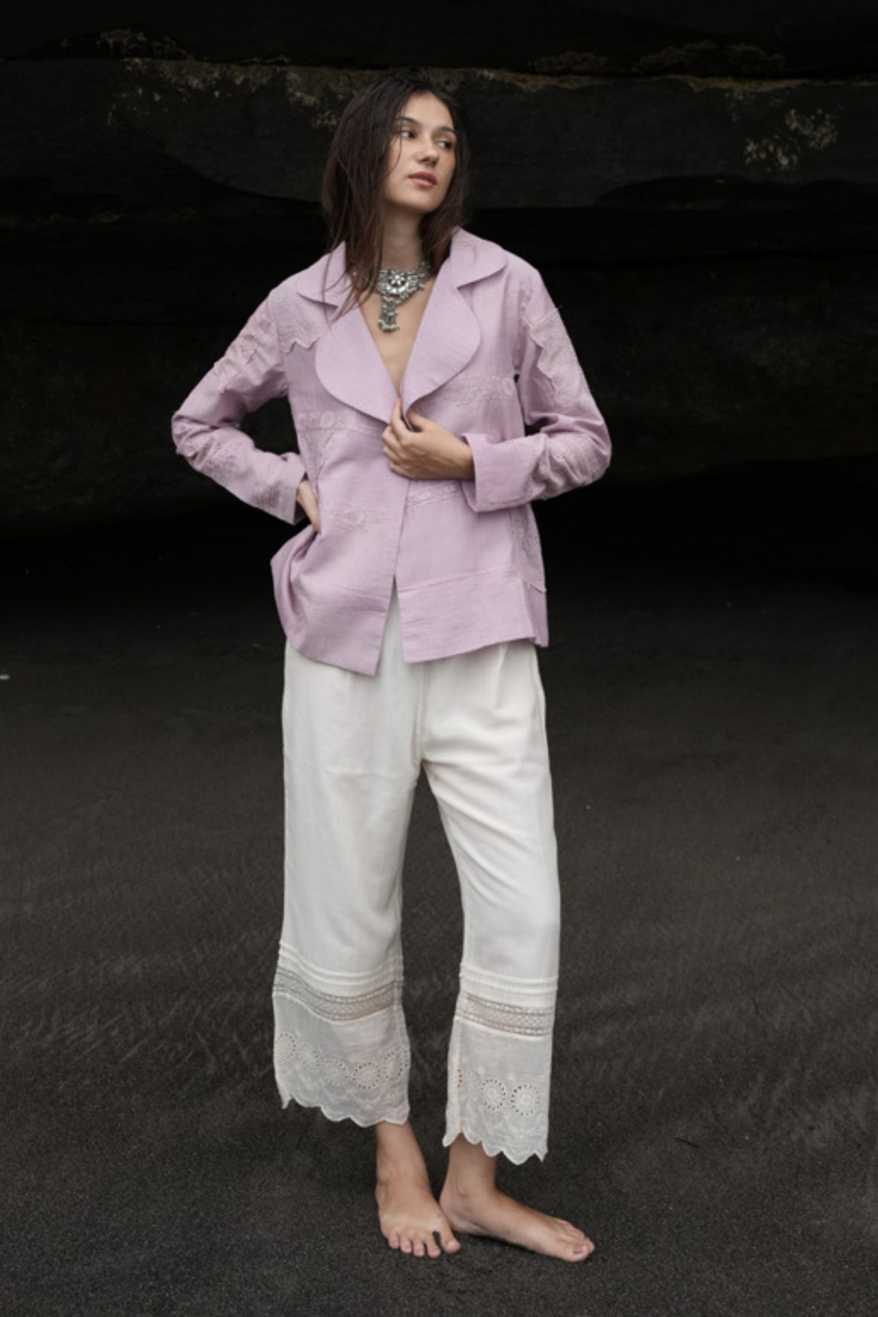 Purple Patchwork Recycled Jacket