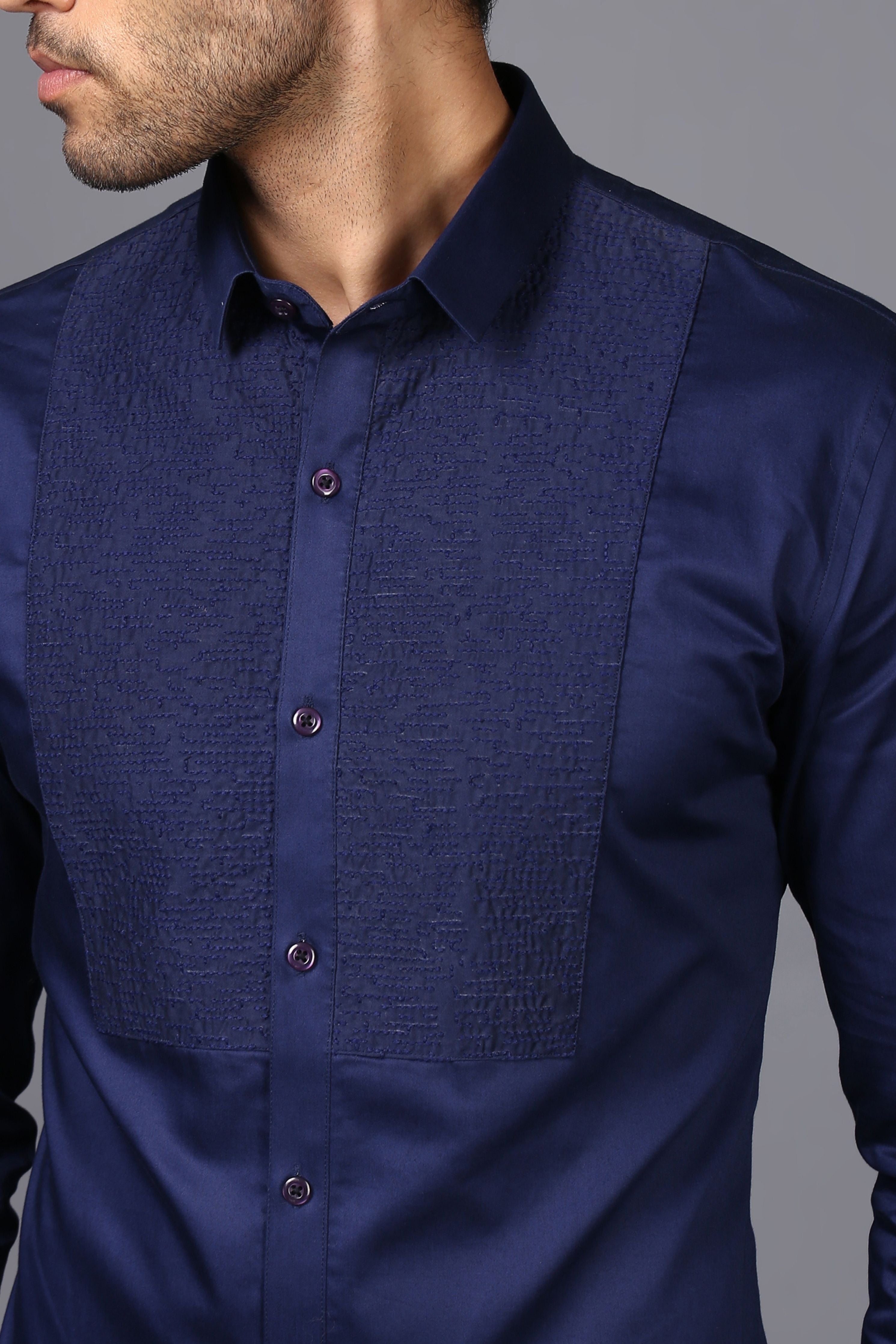 Bib Tagai Shirt In Royal Blue
