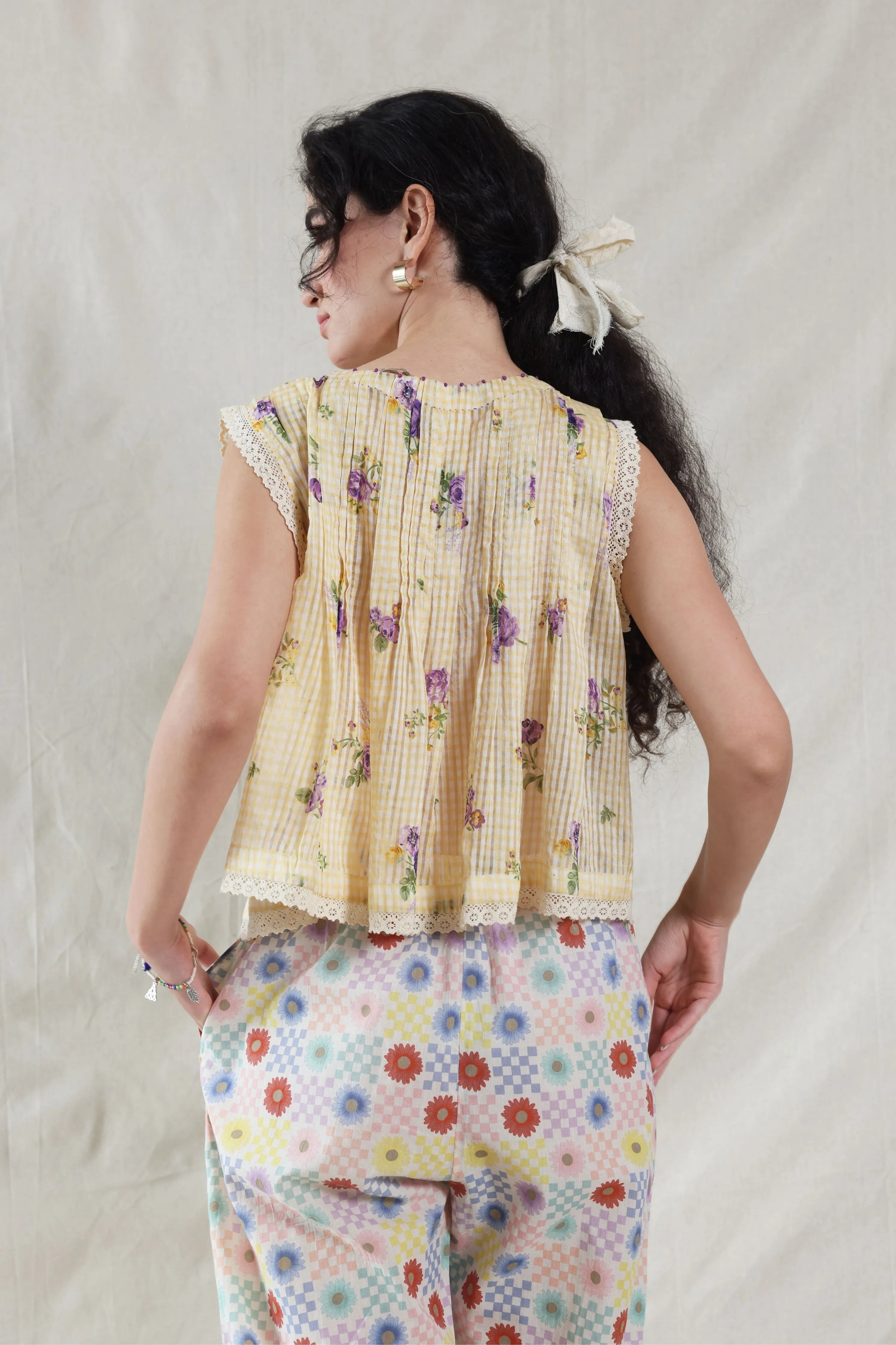 White Hand Woven Cotton Silk Jacket