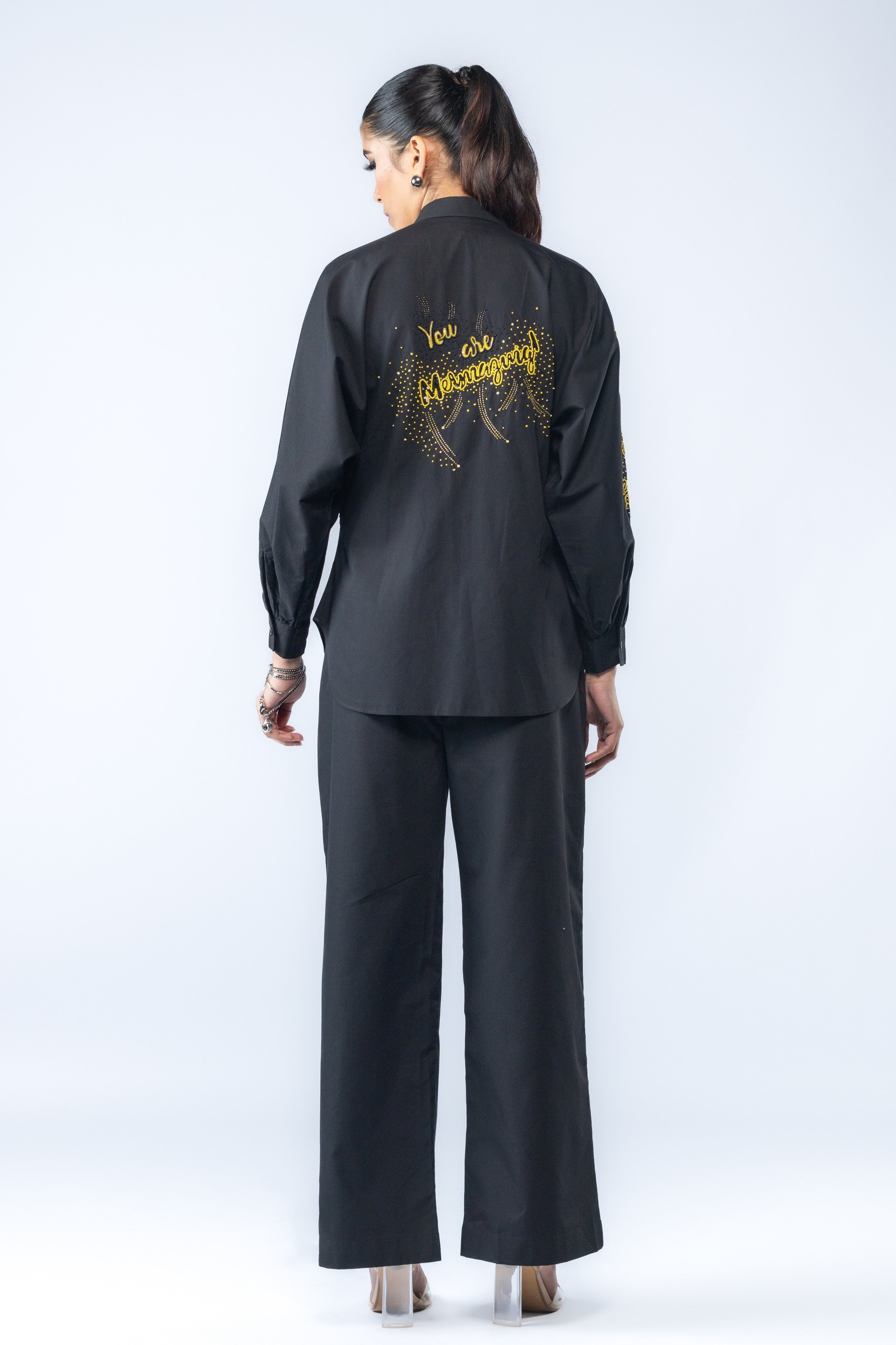 Black Embroidered Shirt