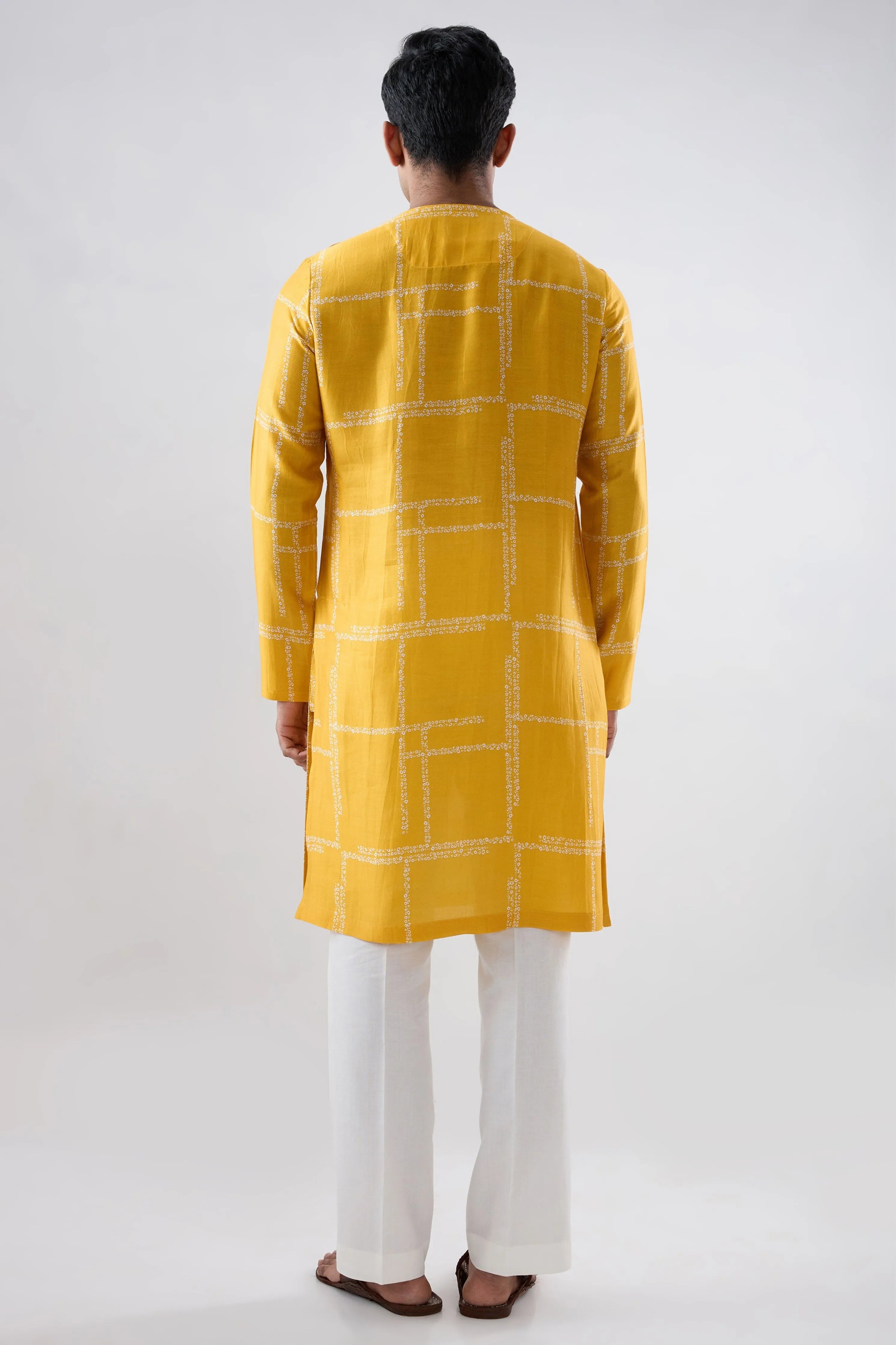 Yellow Bandhani Kurta