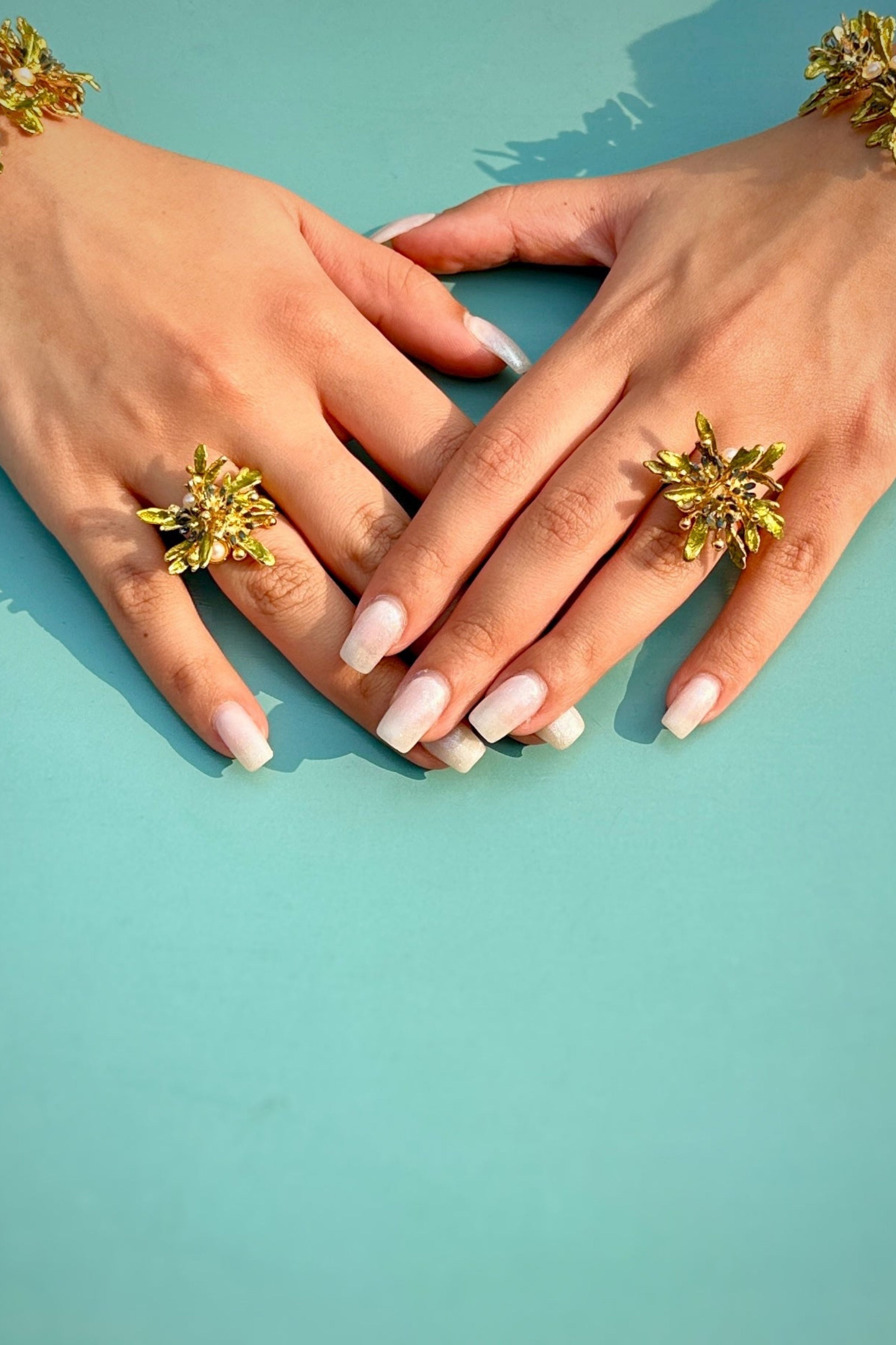 Flowerburst Ring  ForgetMeNot Blue