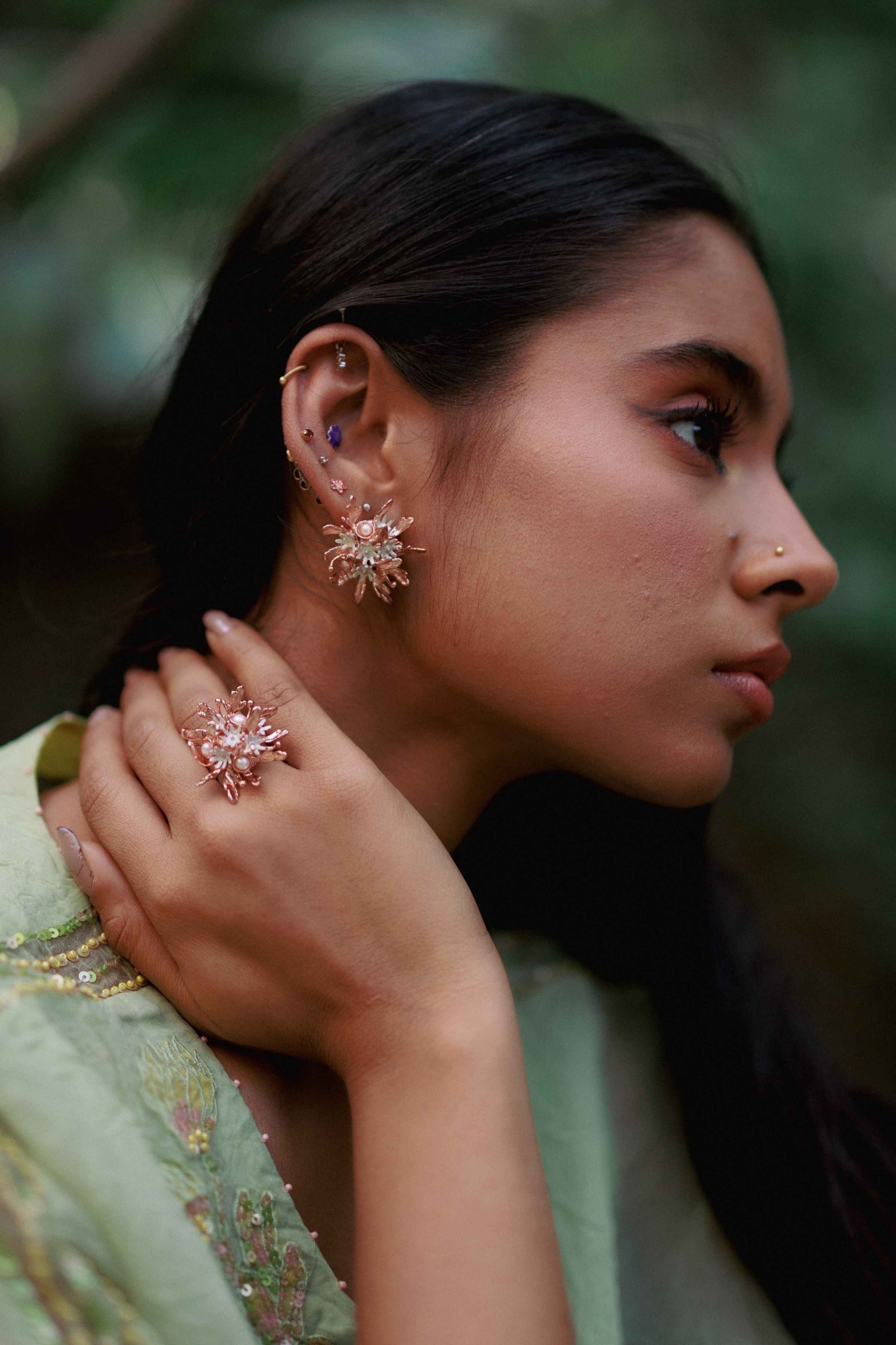 Flowerburst Ring  Rose Gold