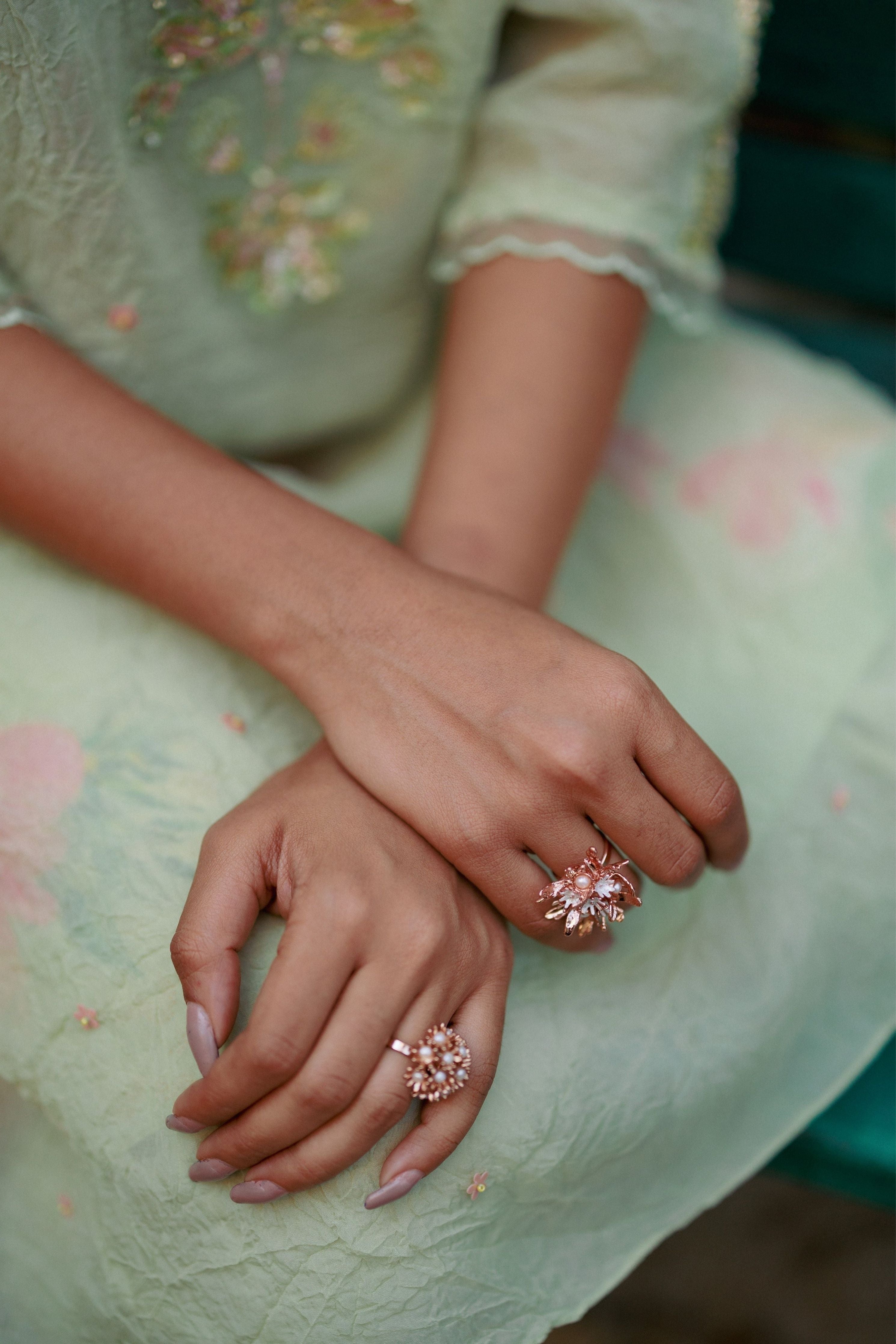 Flowerburst Ring  Rose Gold