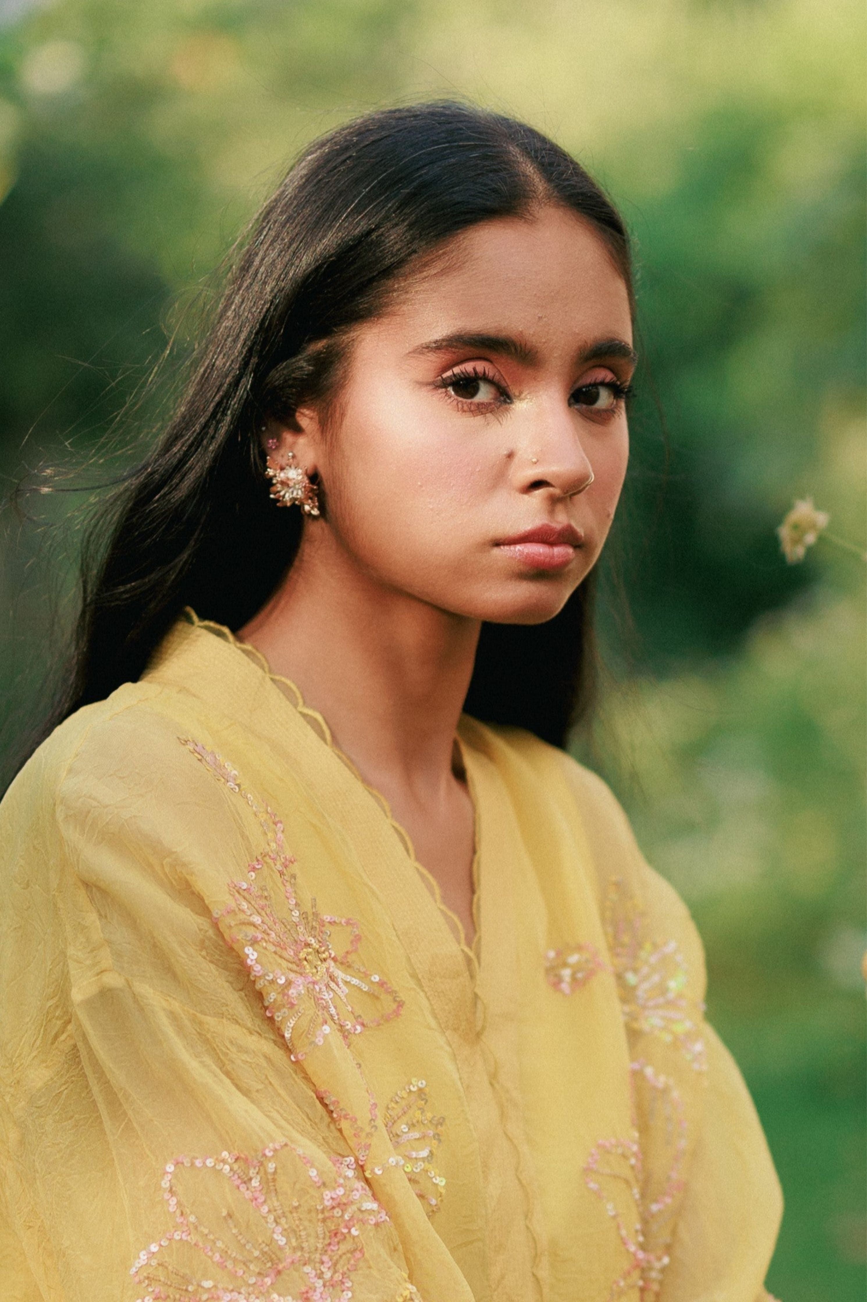 Wild Flower Bouquet Studs Rose Gold