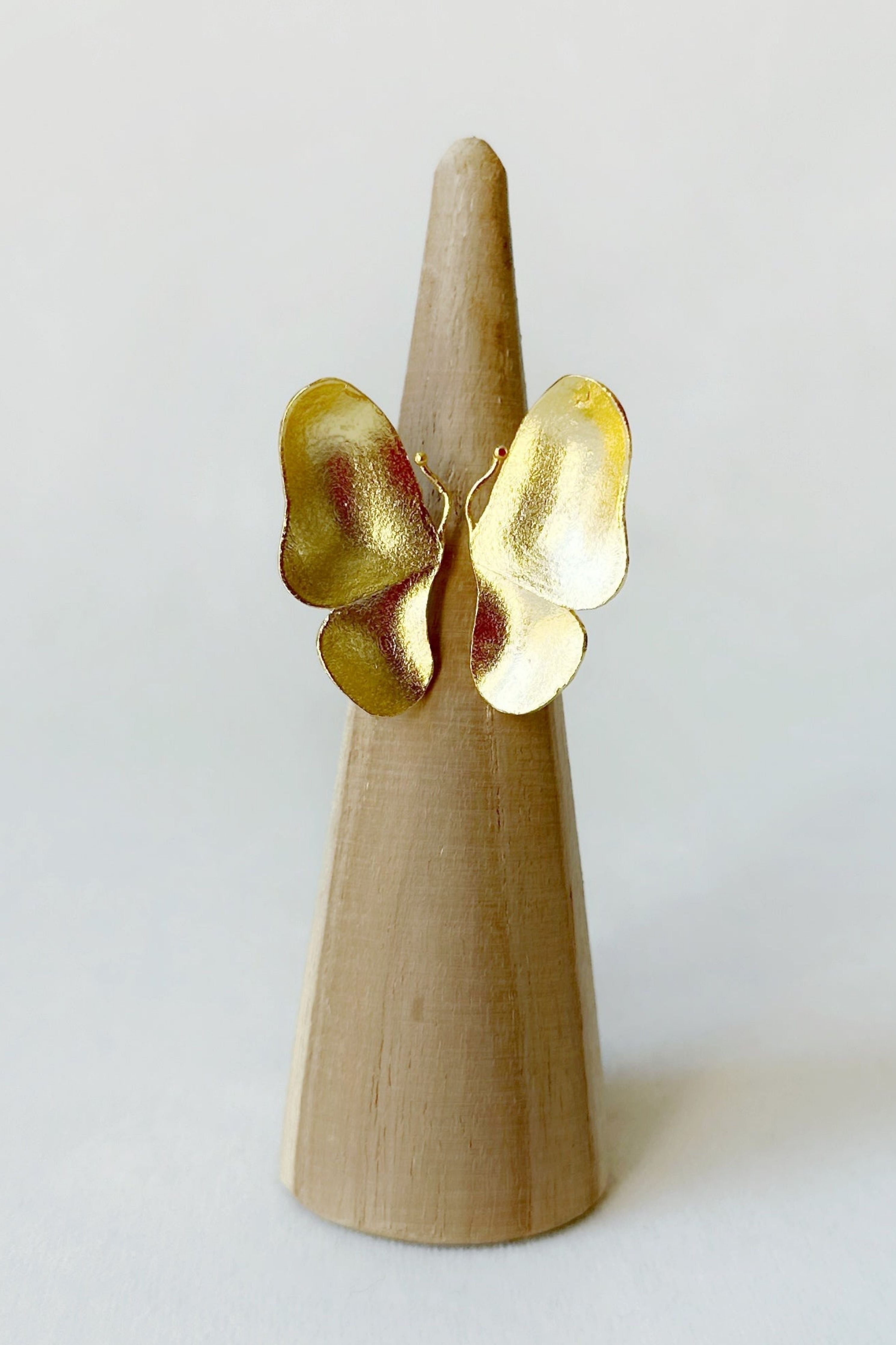 Wings of Spring open Butterfly ring gold