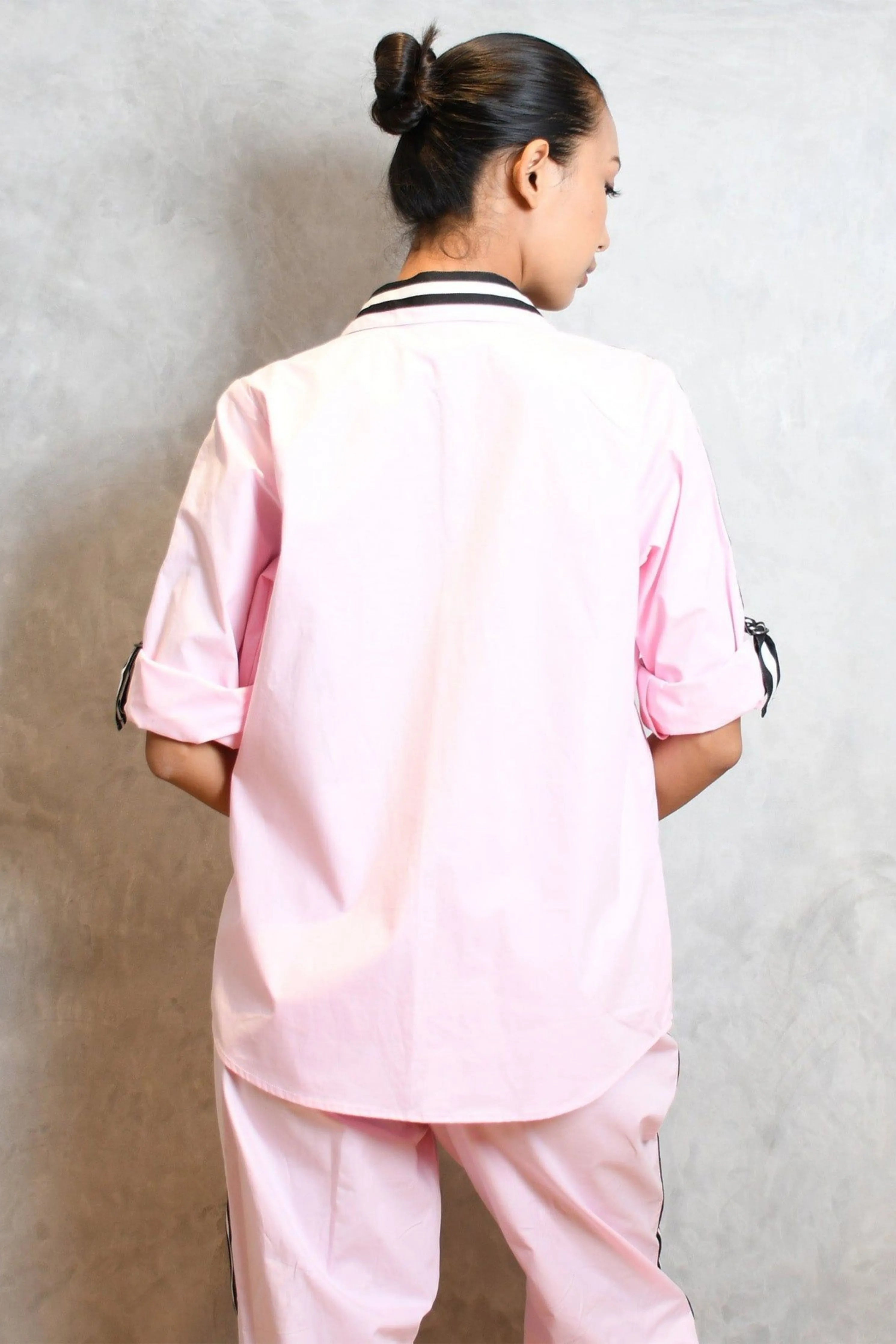 Pink Comfort Fit Cotton Shirt With Pockets