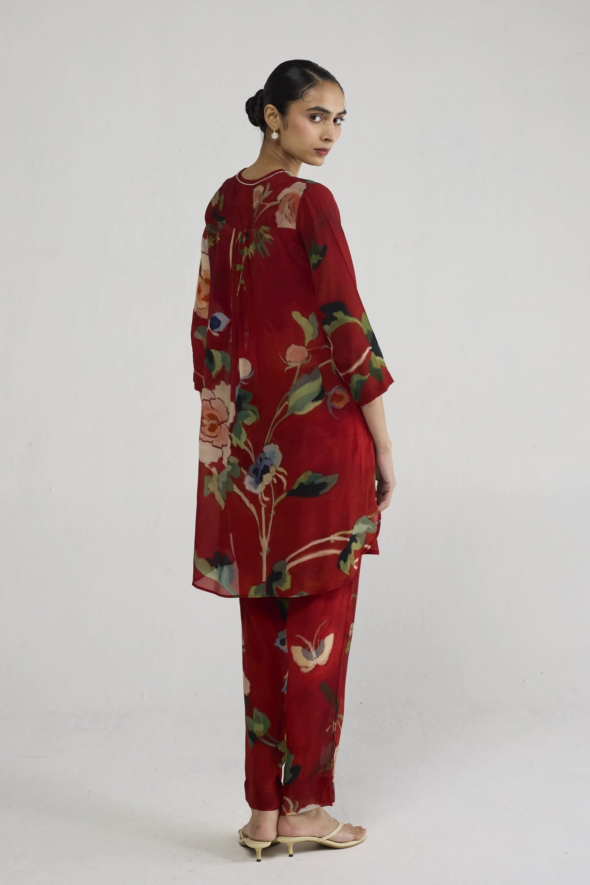 Bara Crepe Short Kurta Set