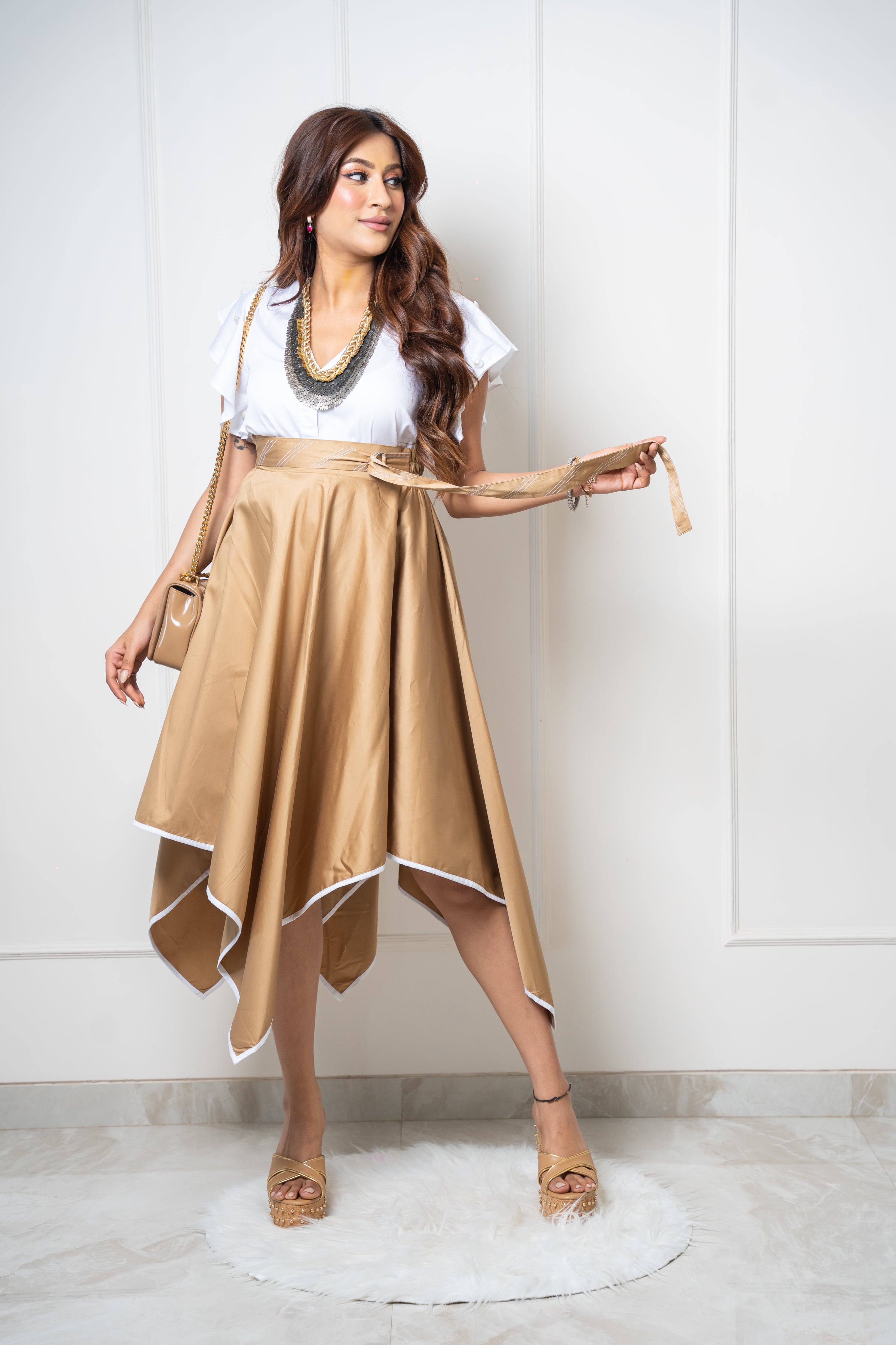 Beige Twirl Co-Ord Set