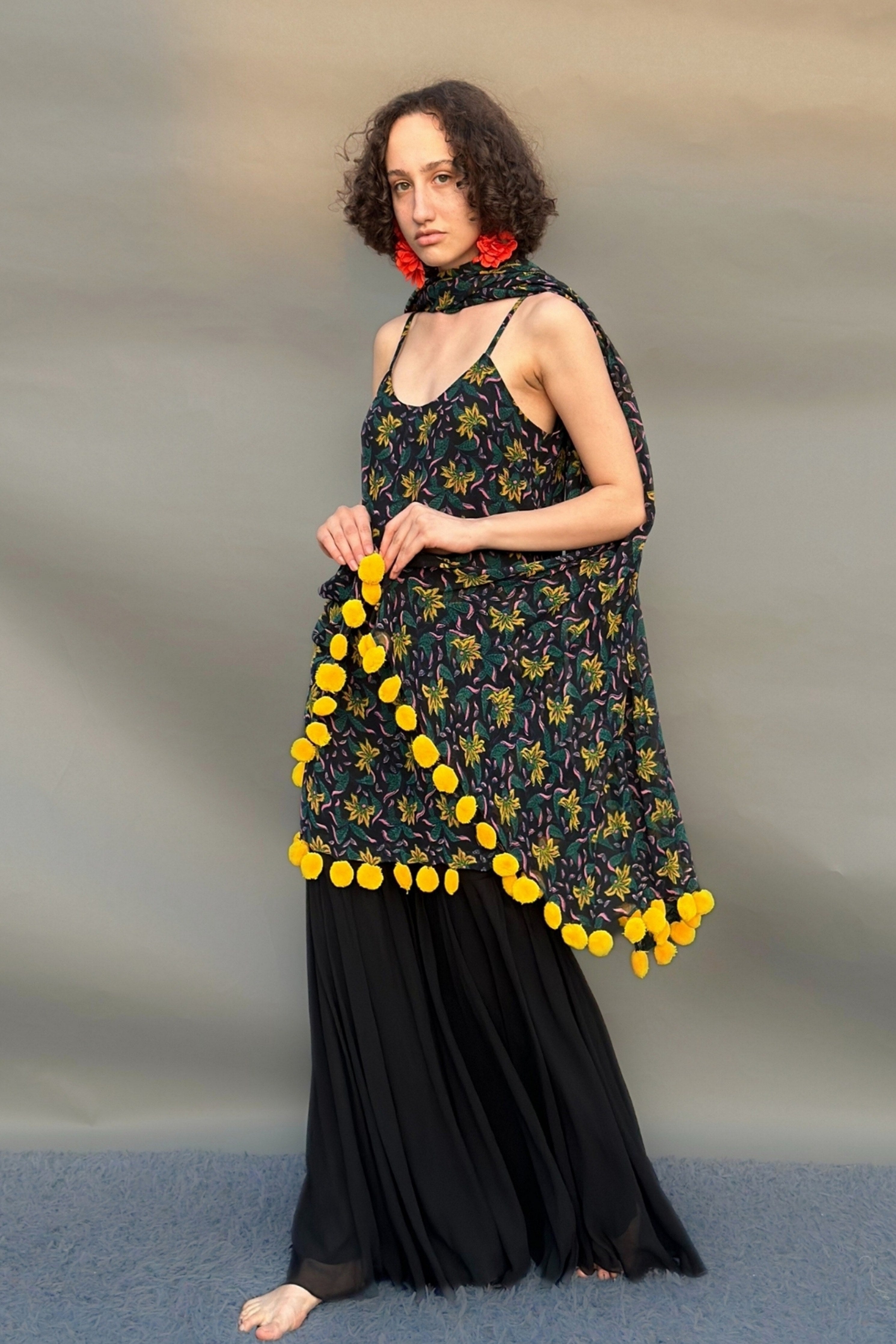 Black Sharara Set