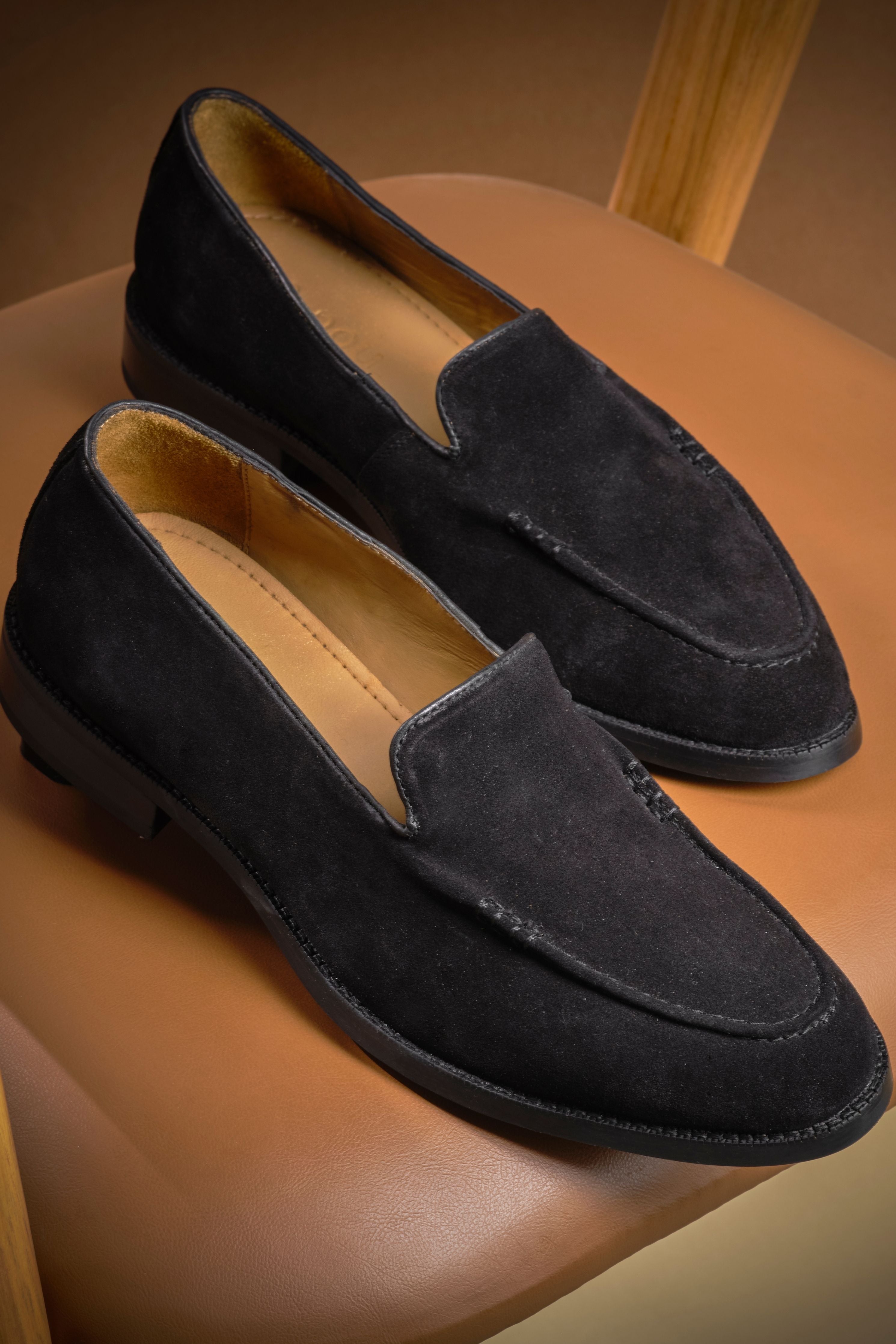 Black Signature Slip Ons
