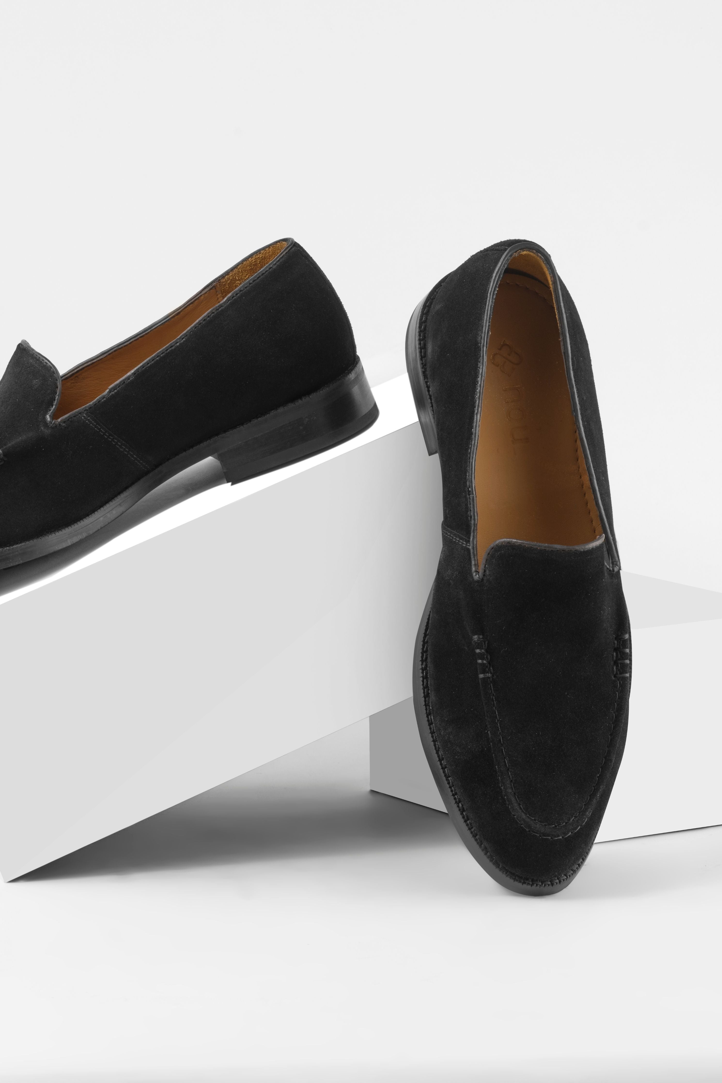 Black Signature Slip Ons