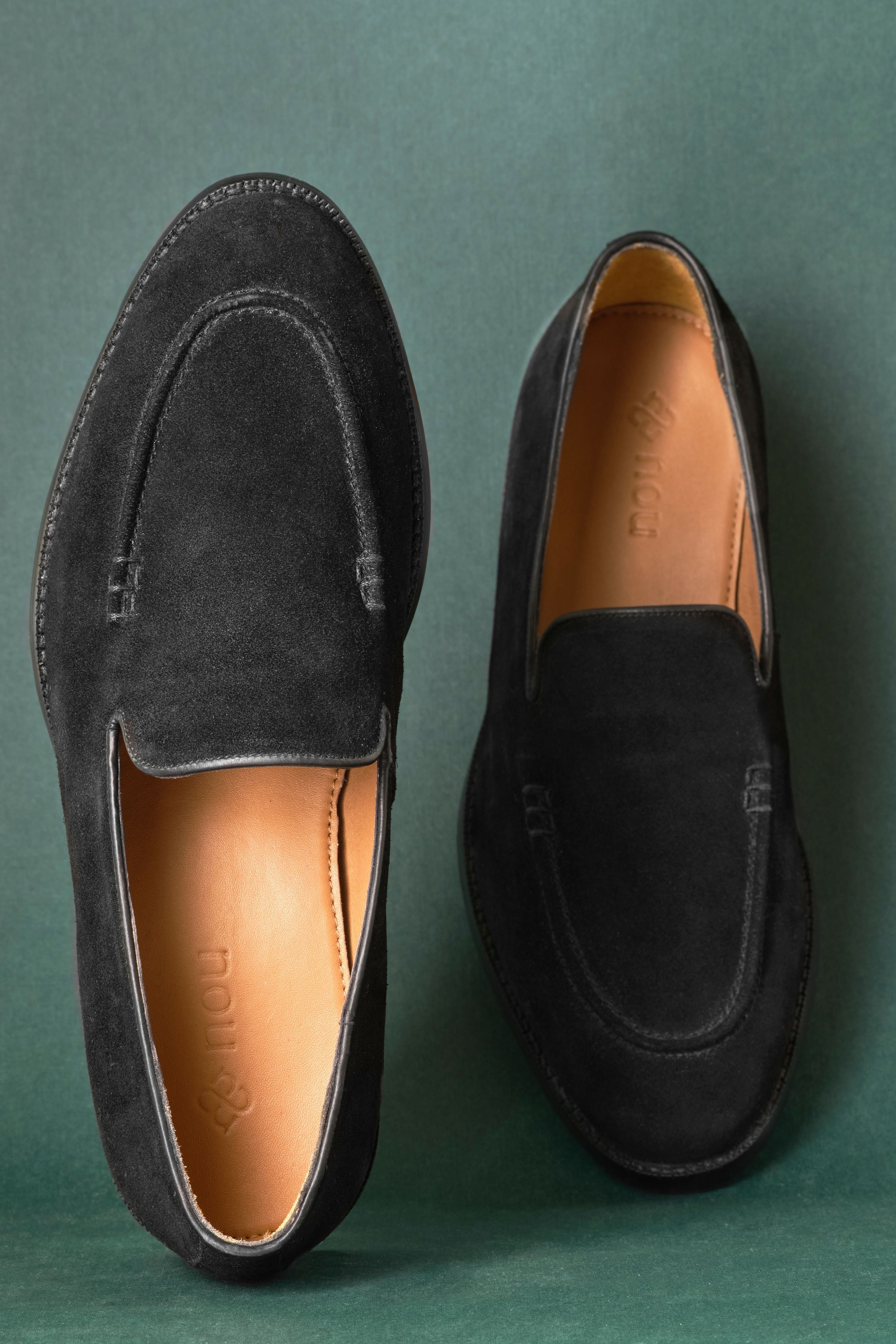 Black Signature Slip Ons