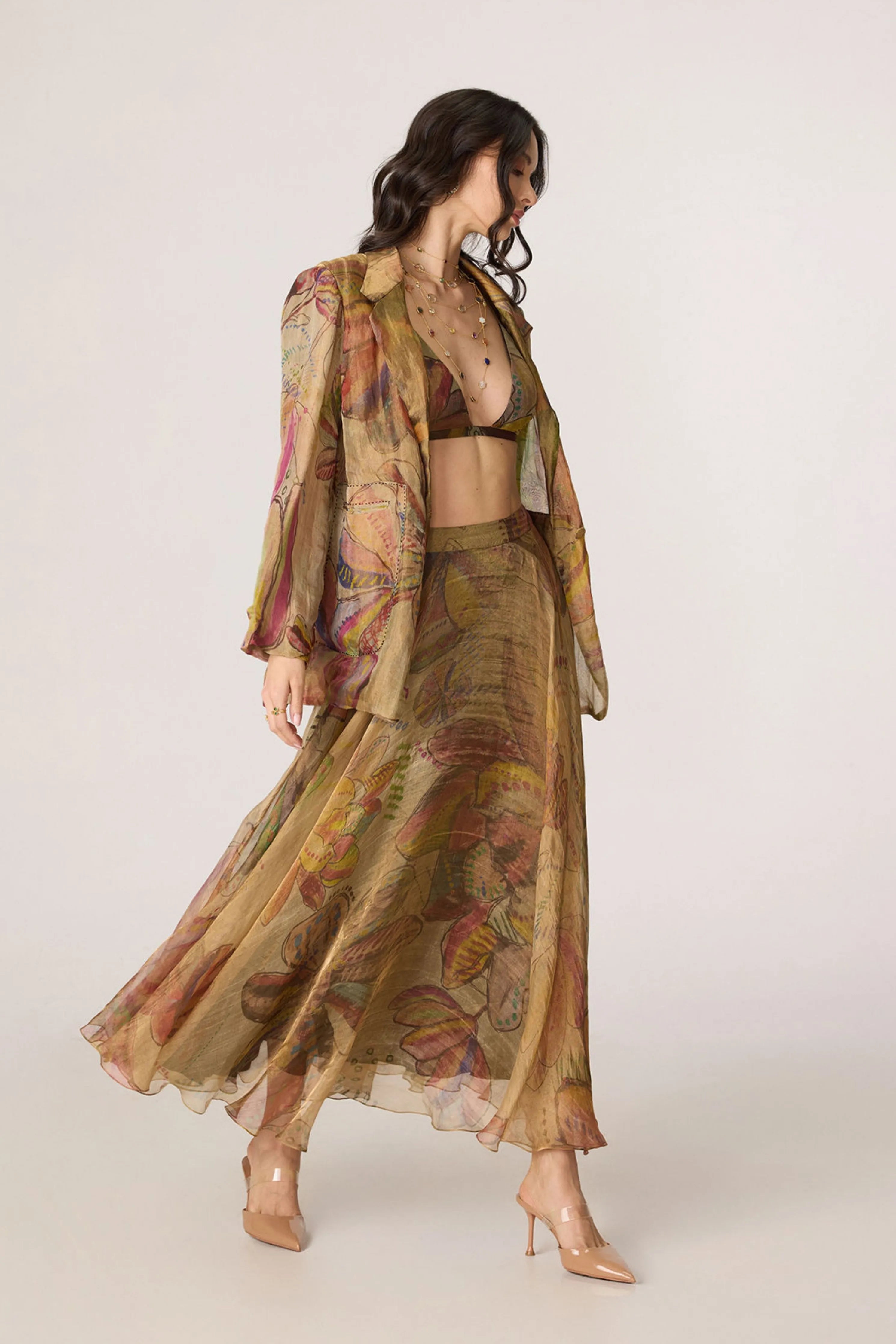 Micah Blazer With Arleth Bralette & Revah Skirt
