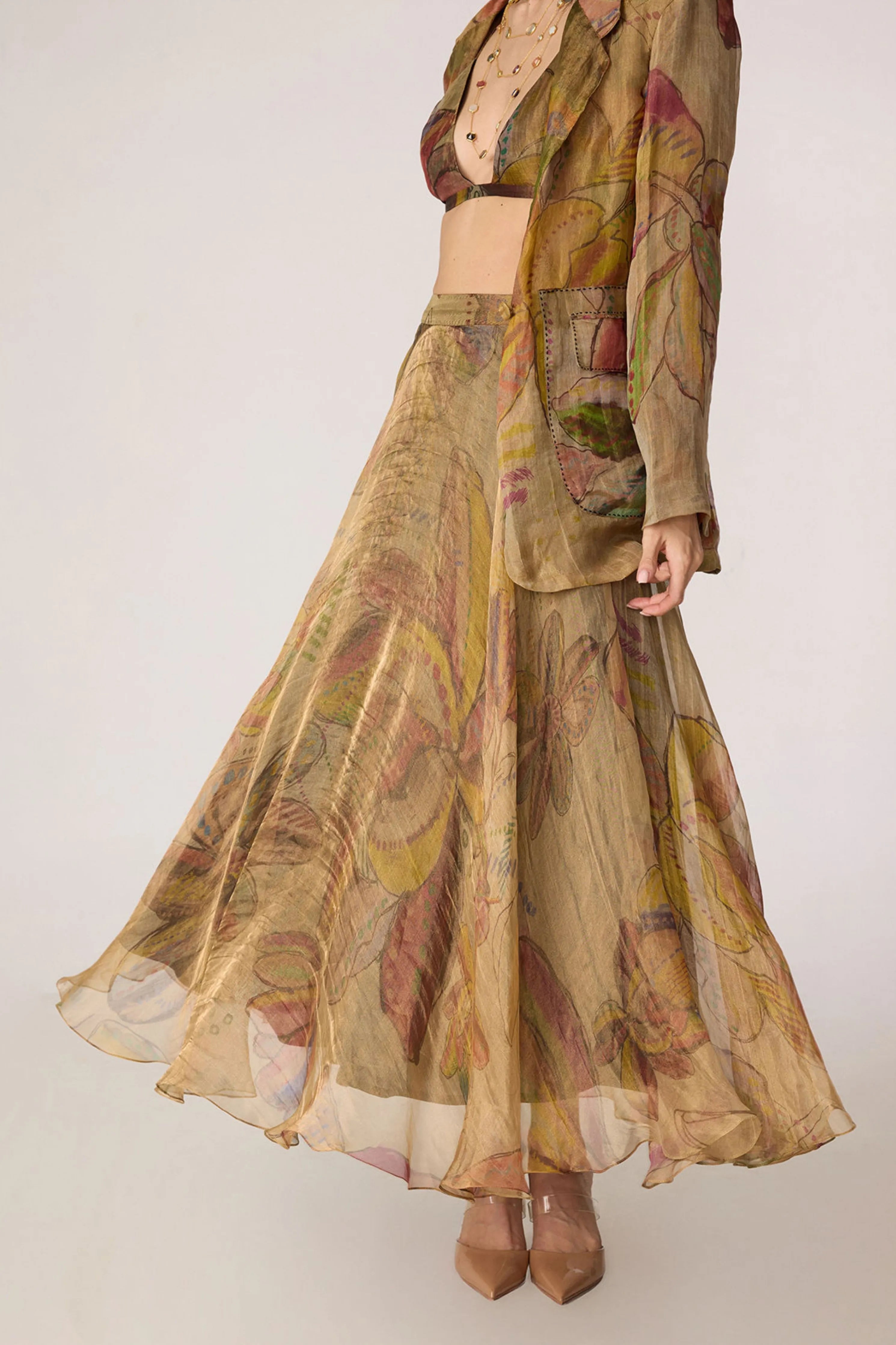 Micah Blazer With Arleth Bralette & Revah Skirt