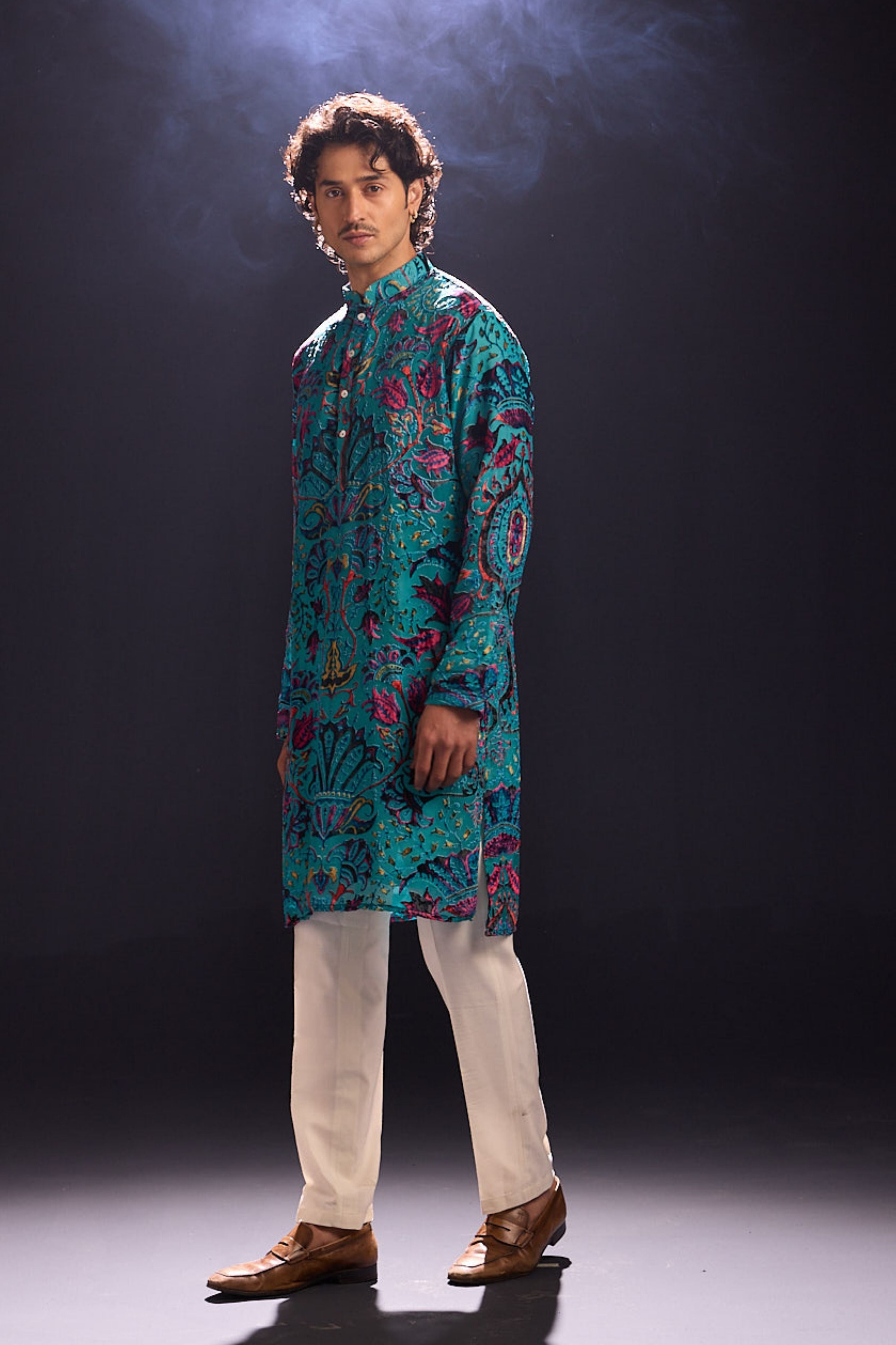 Blue Applique Kurta