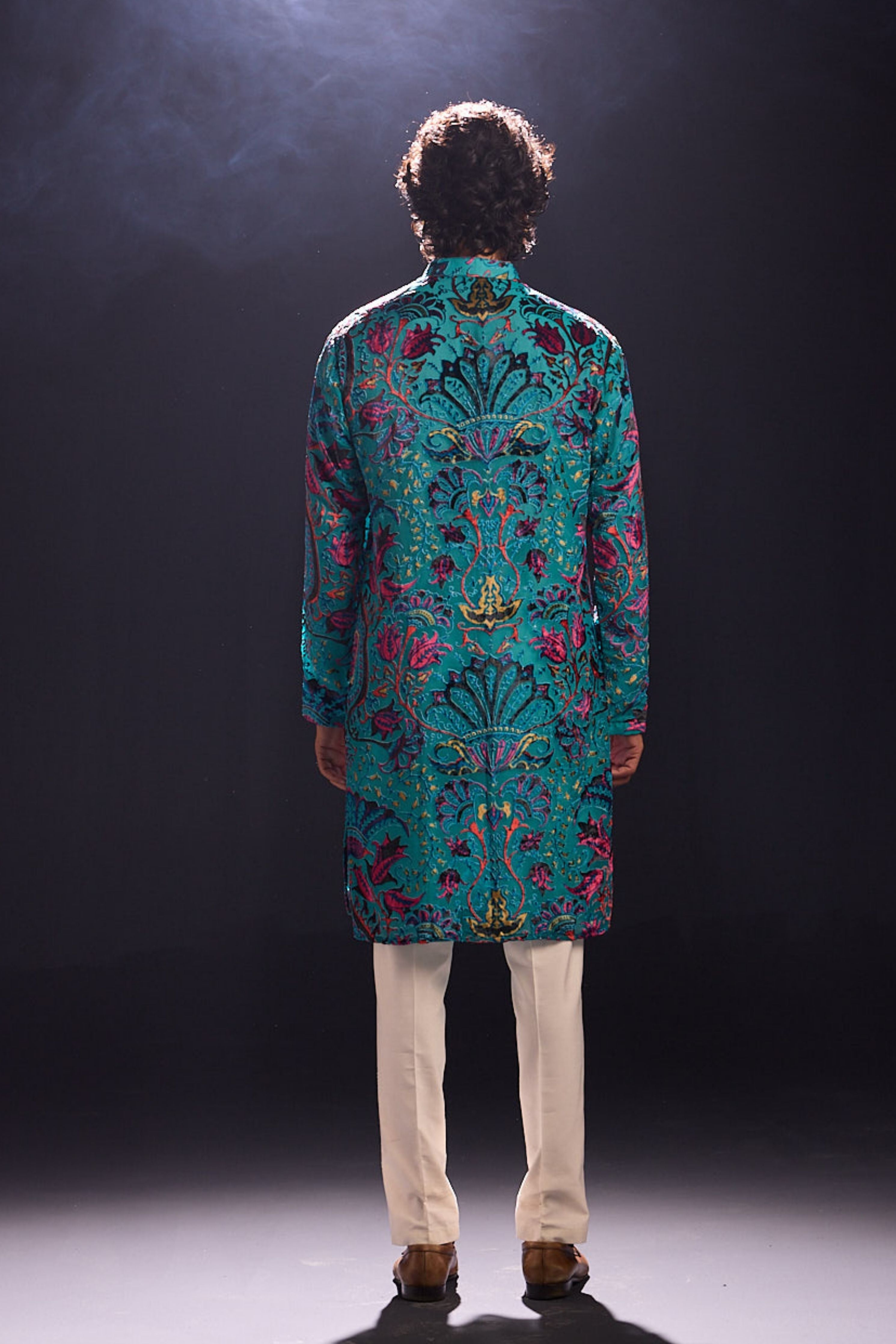 Blue Applique Kurta