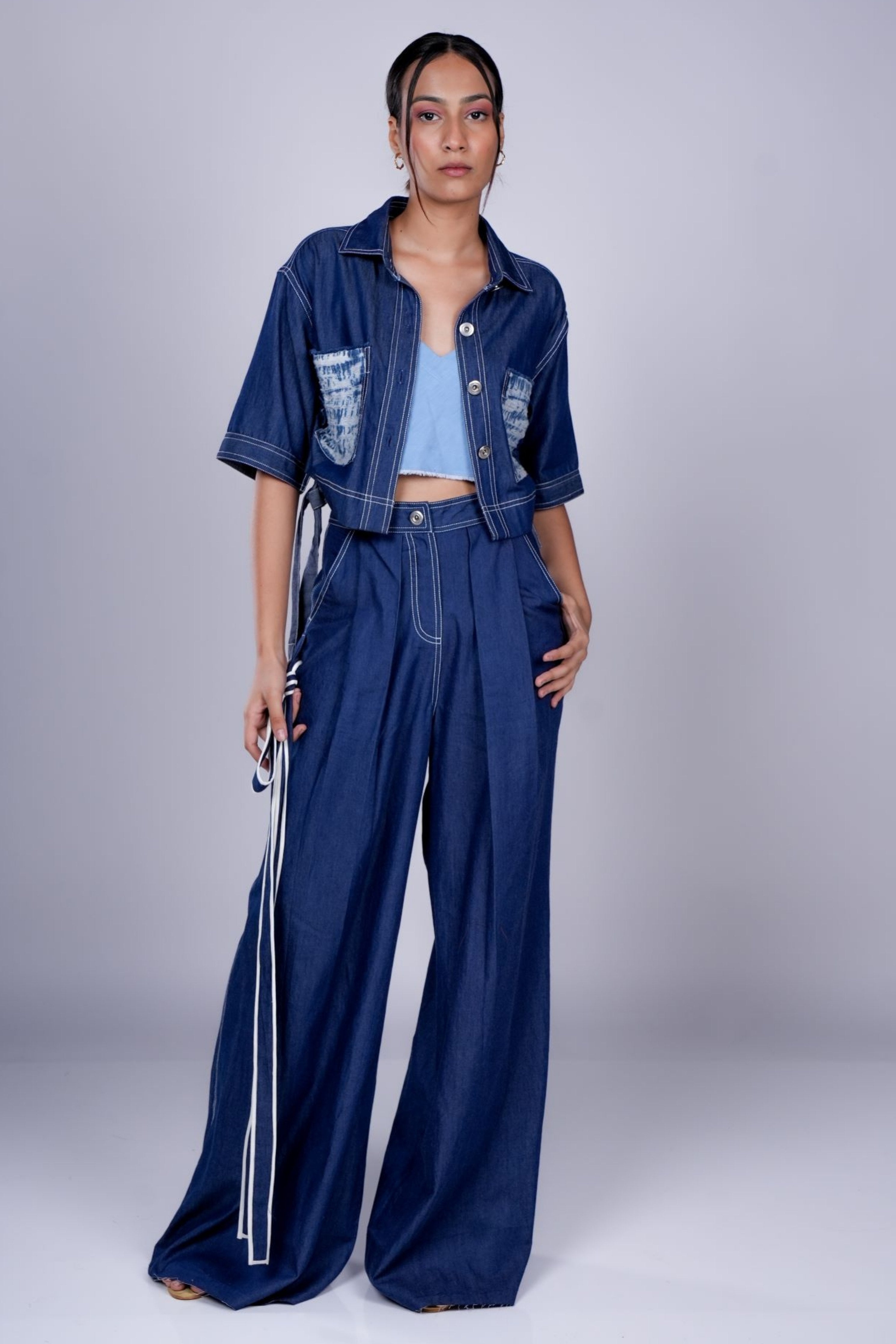 Blue Denim Patchwork Co-Ord Set