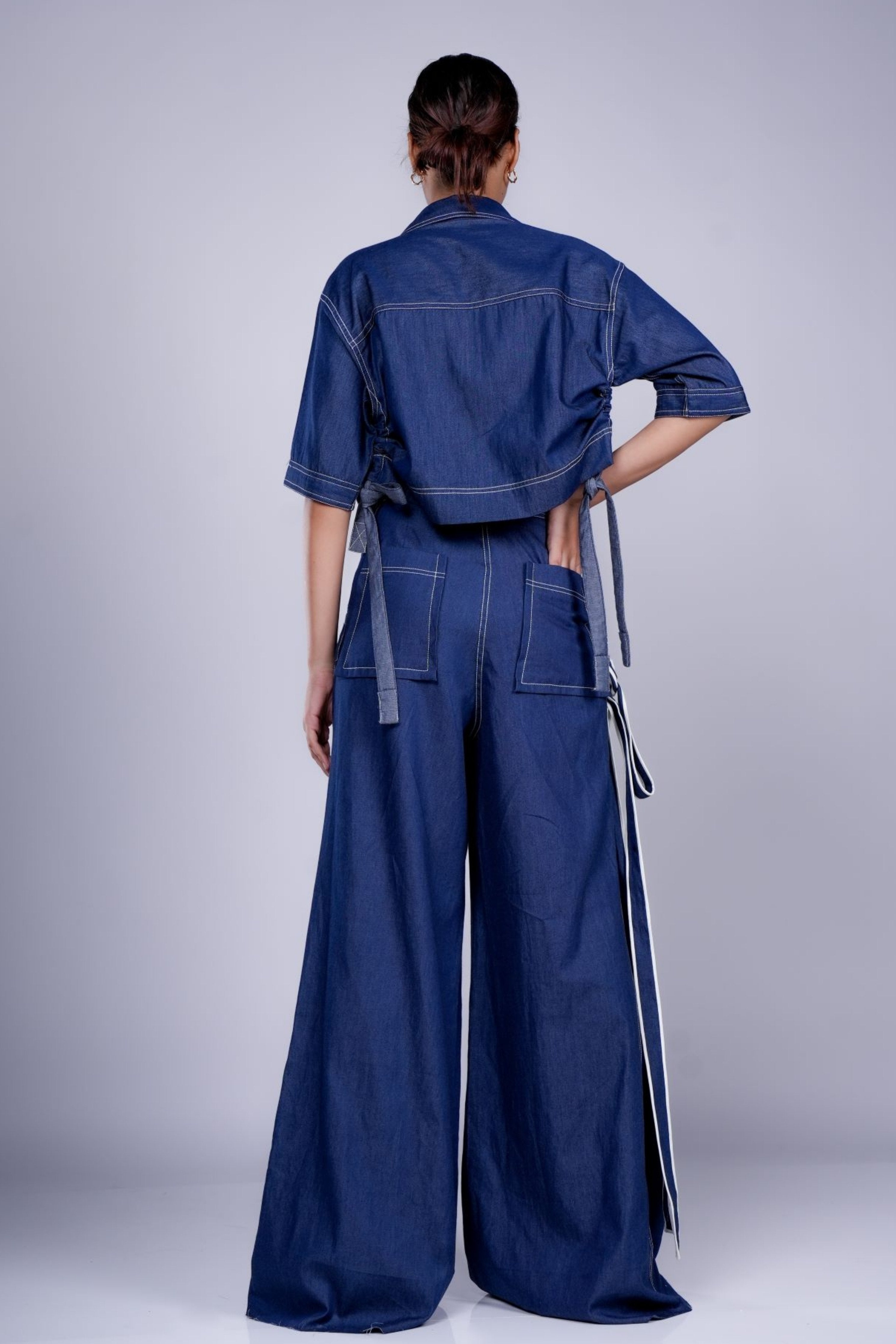 Blue Denim Patchwork Co-Ord Set