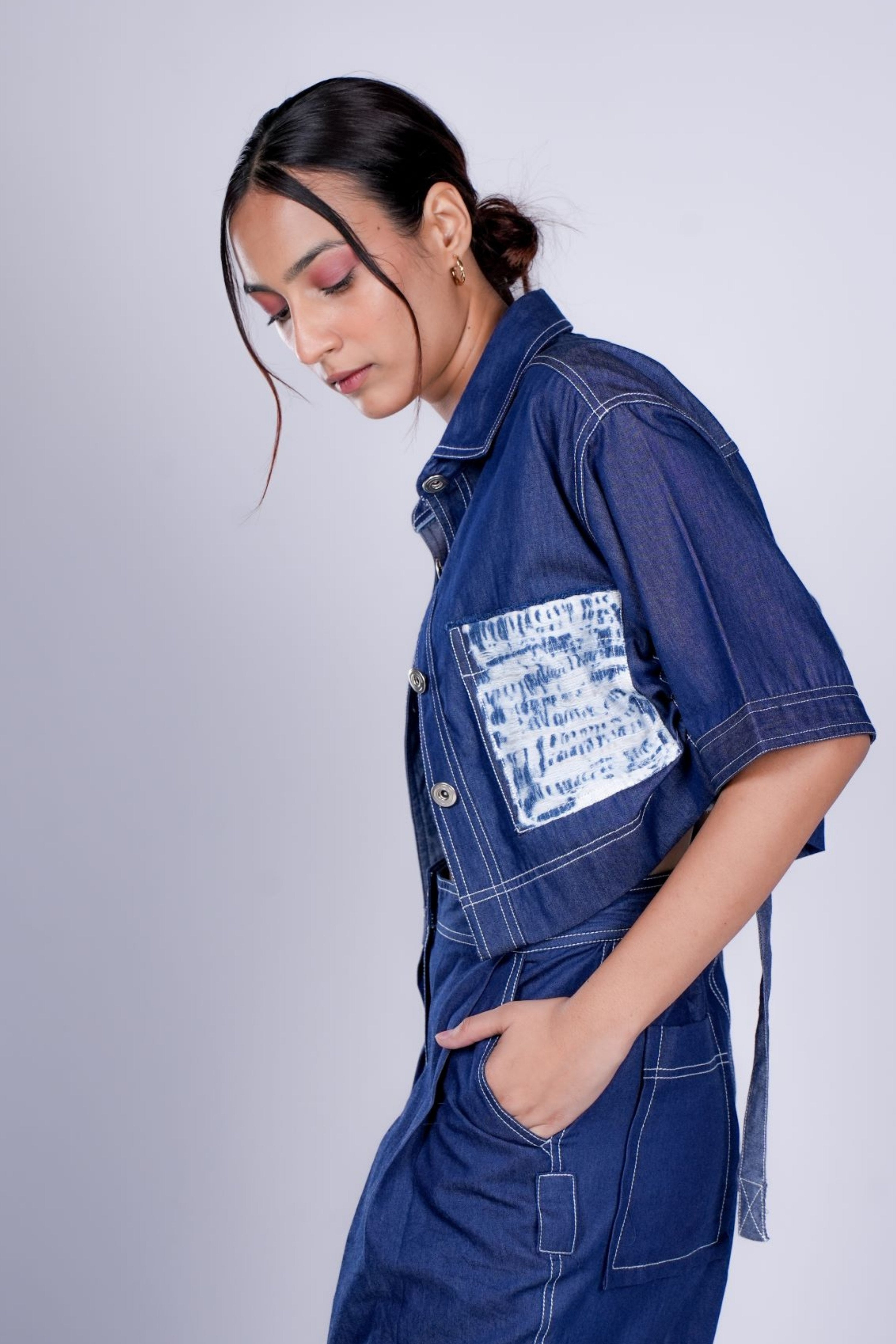 Blue Denim Patchwork Co-Ord Set