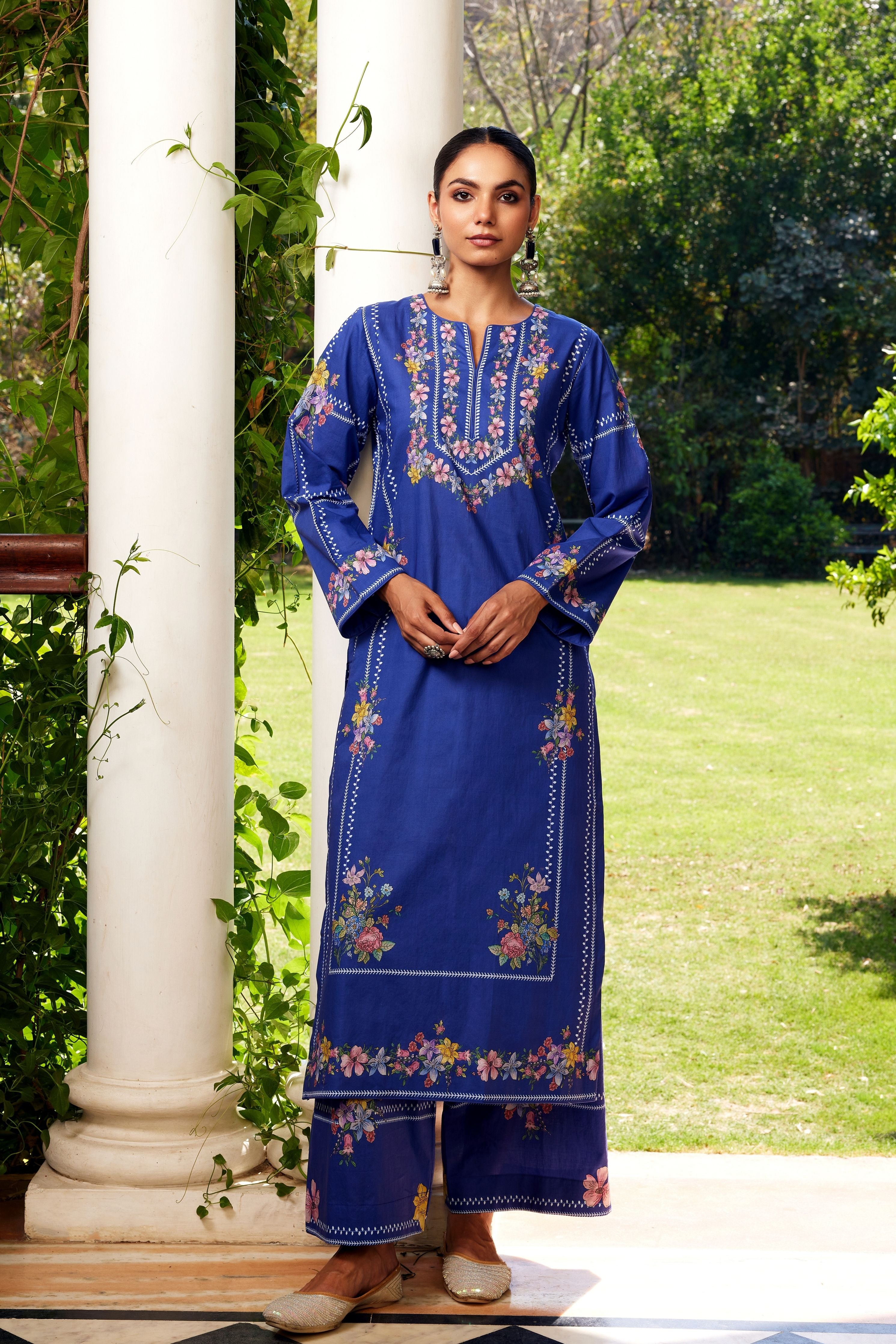 Blue Gulzaar Kurta Set