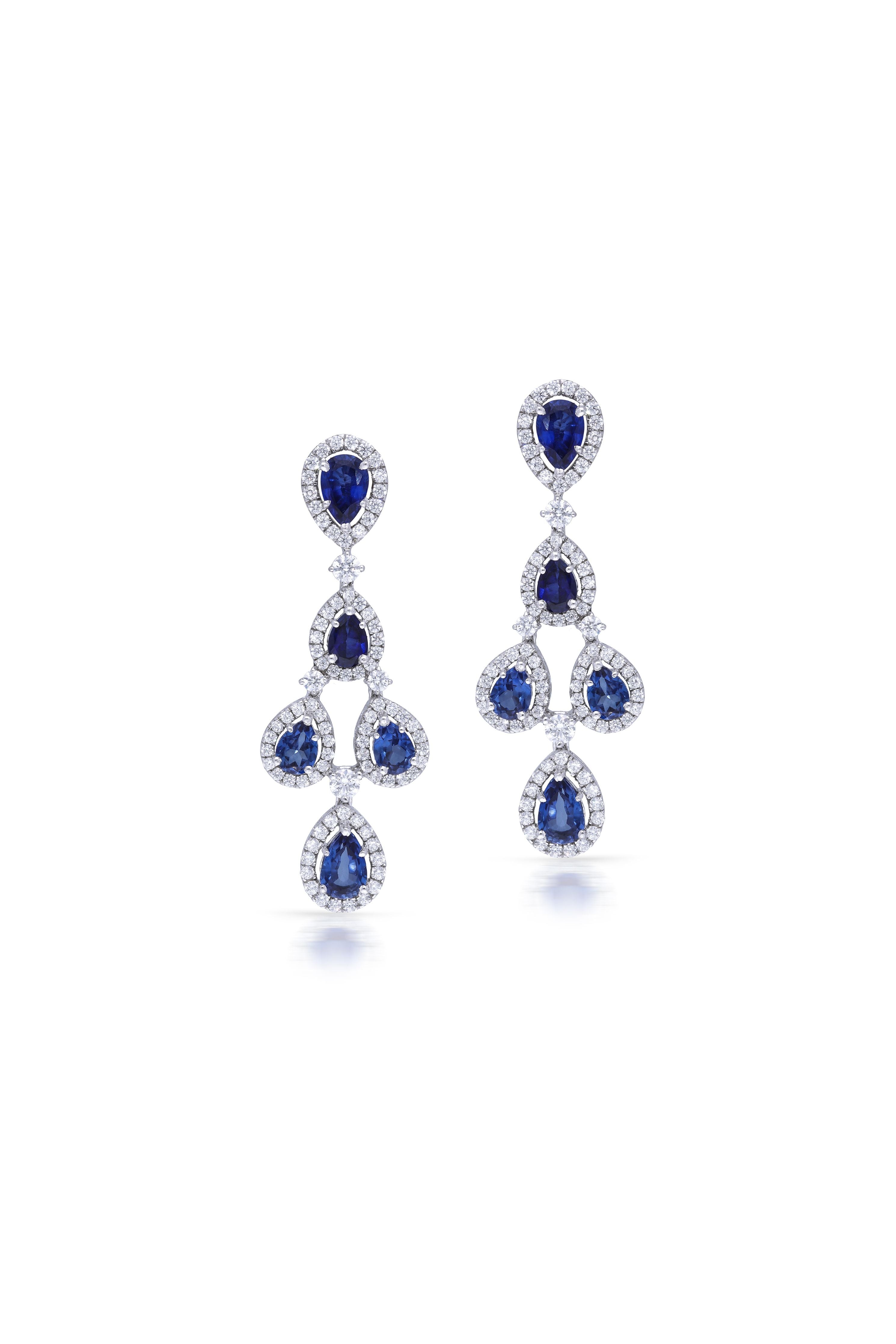 Blue Sapphire Stud Earrings