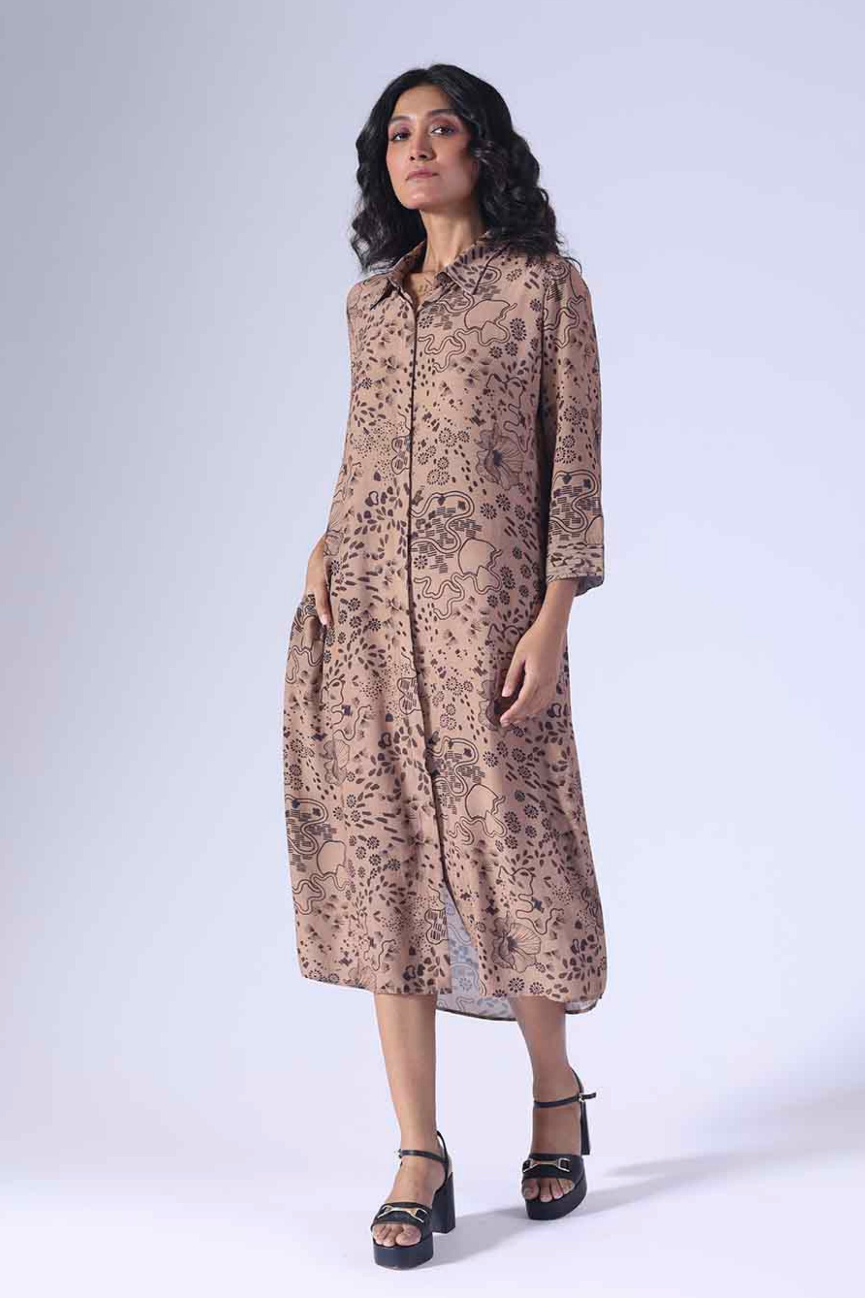 Botanic Long Shirt Dress