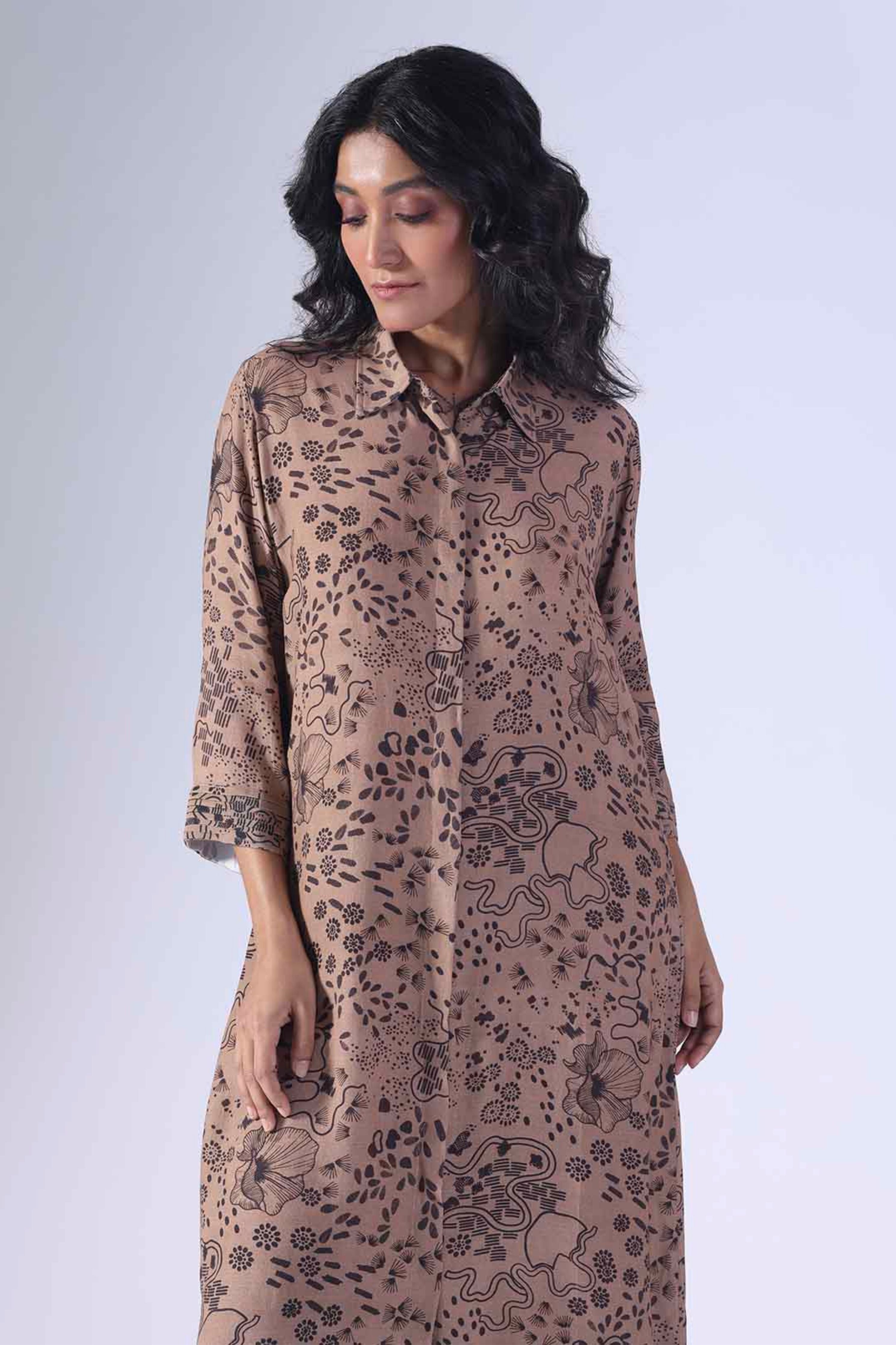 Botanic Long Shirt Dress
