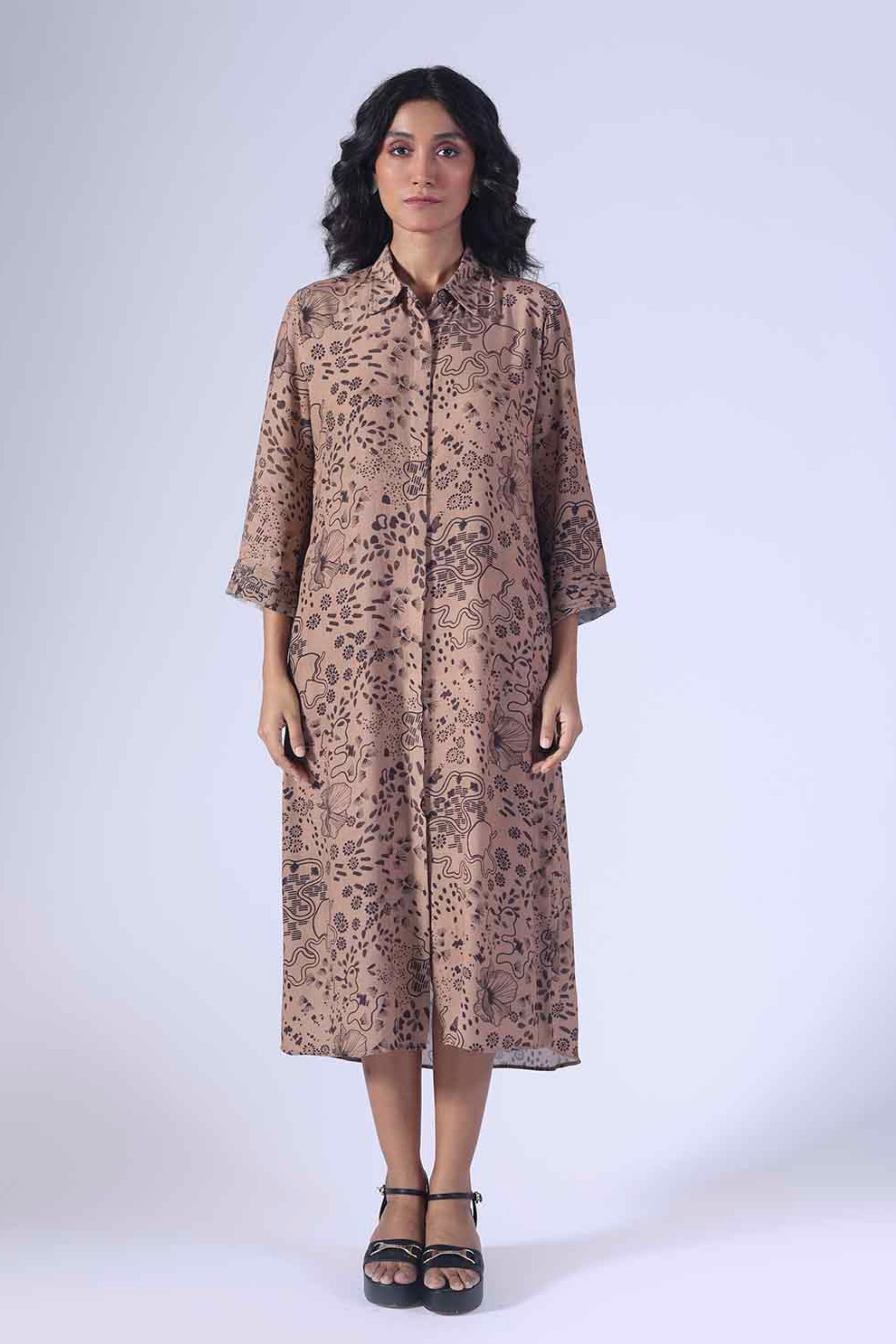 Botanic Long Shirt Dress