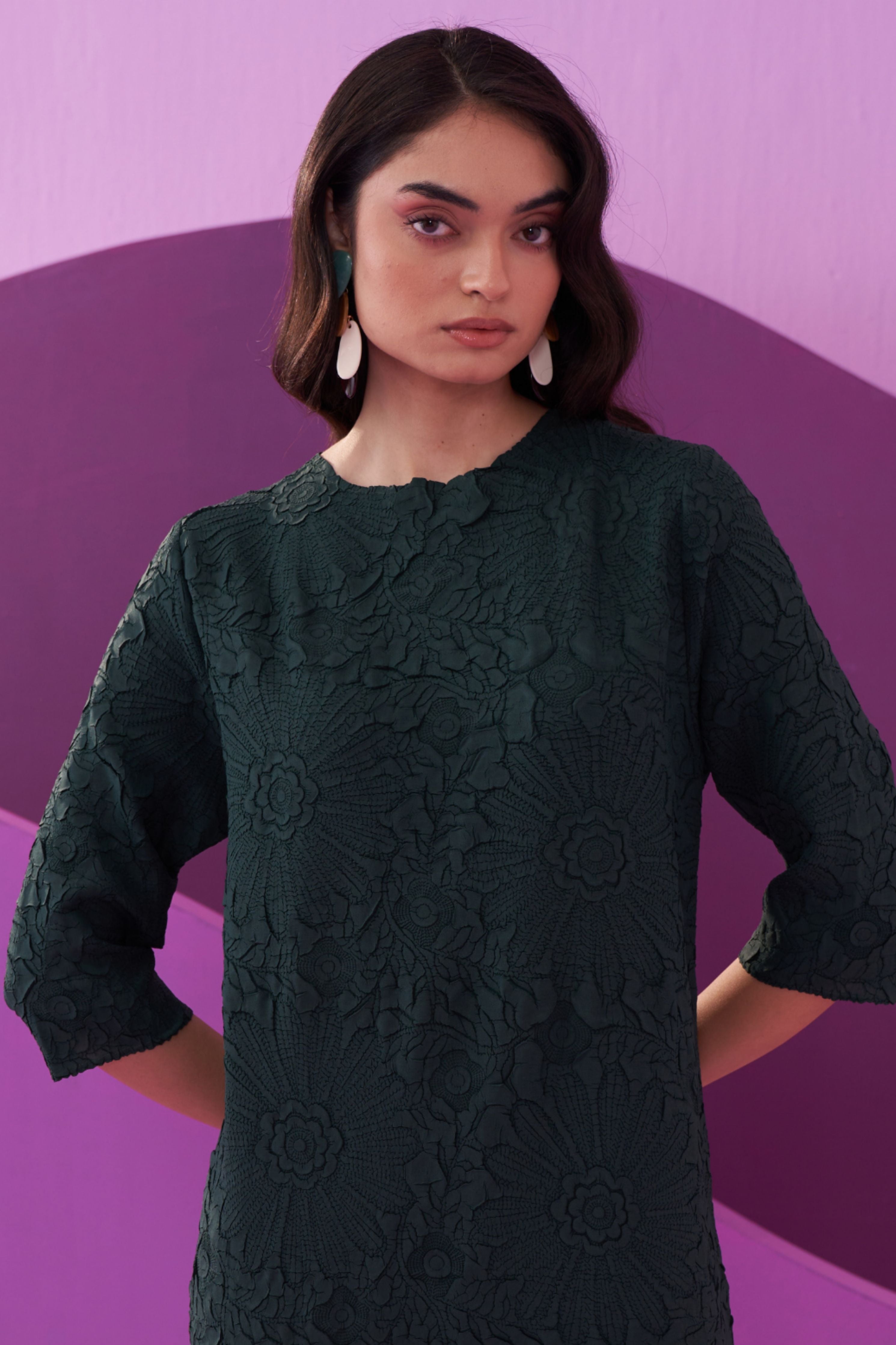 Bottle Green Campania Dress