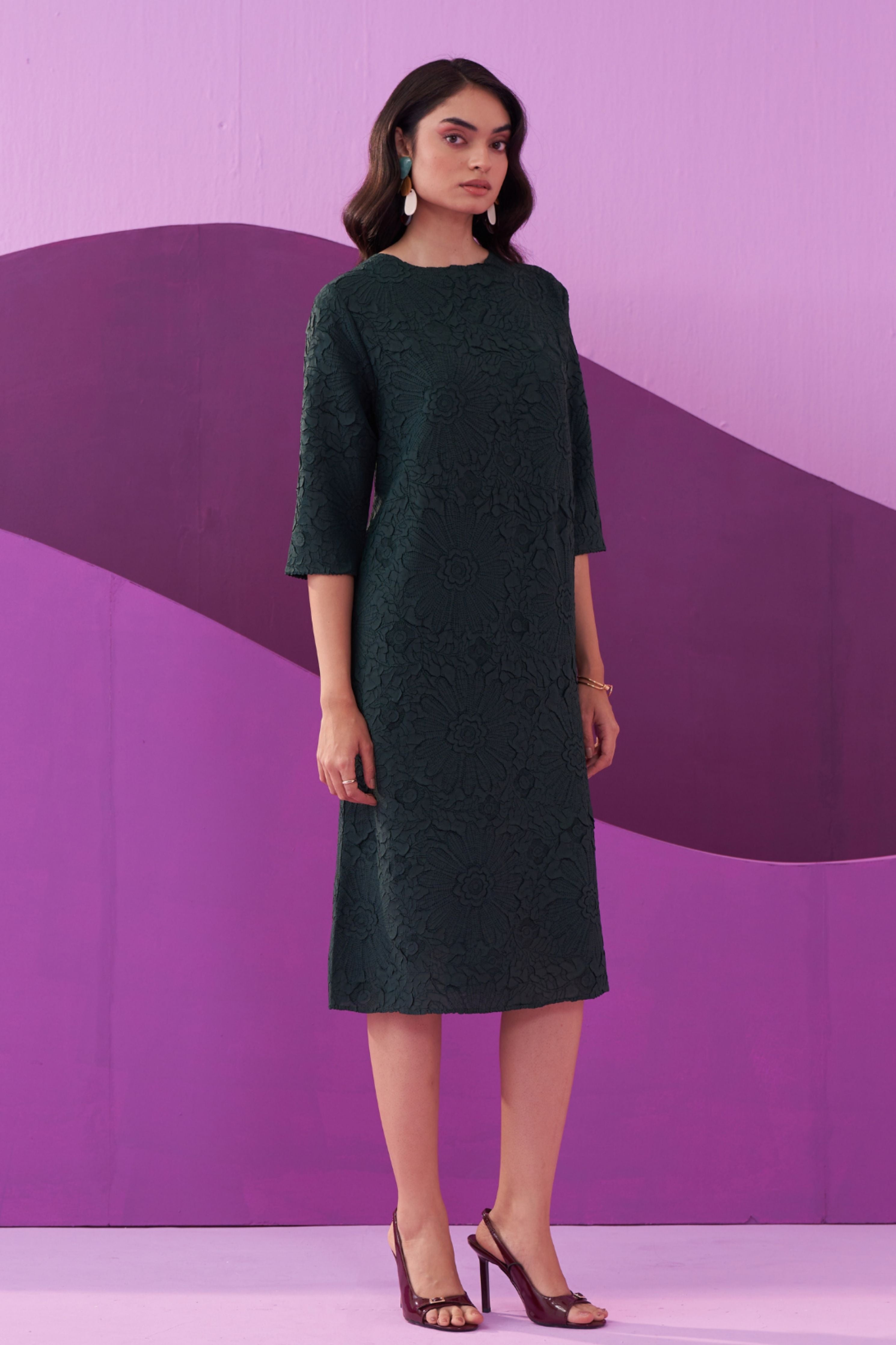 Bottle Green Campania Dress