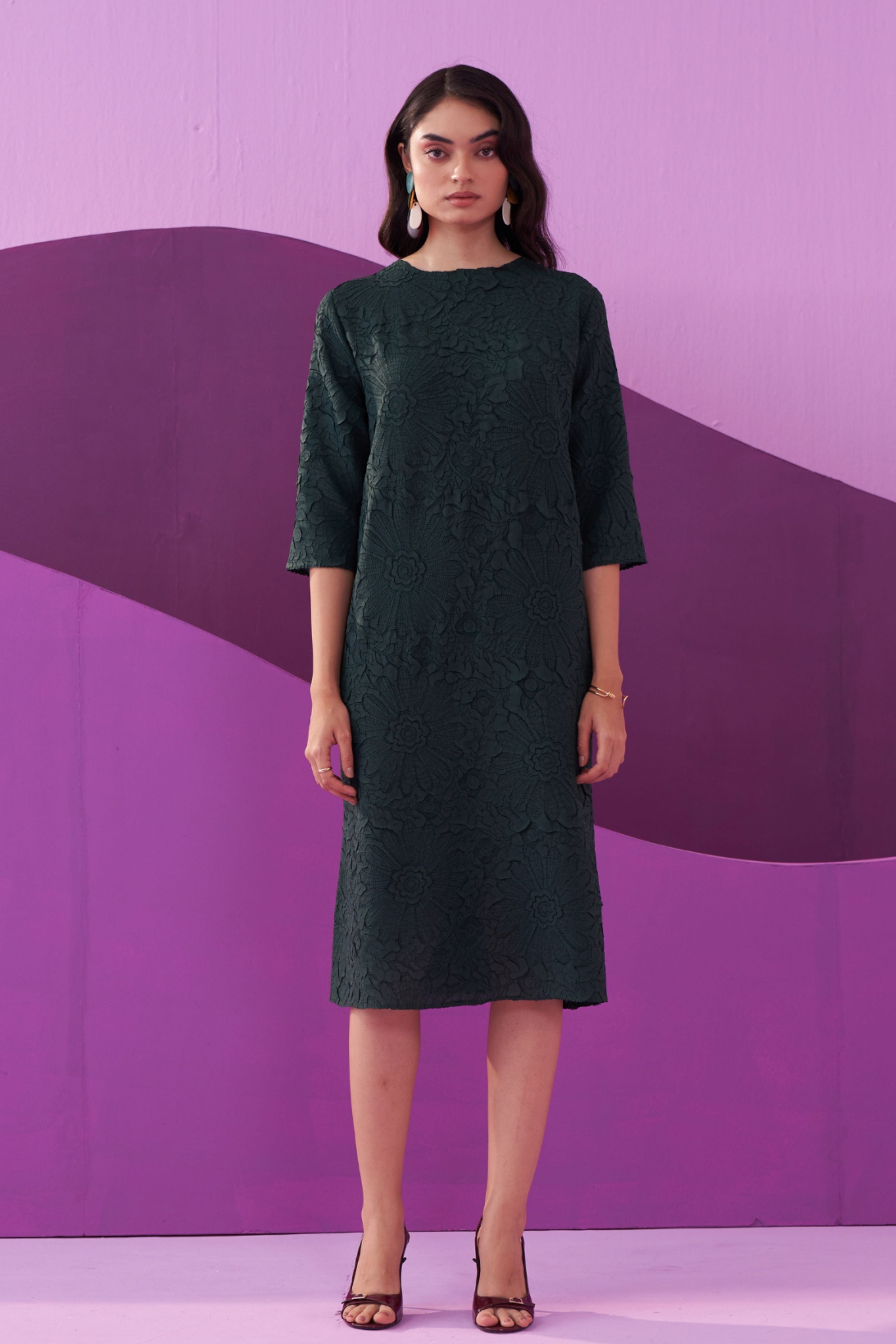 Bottle Green Campania Dress