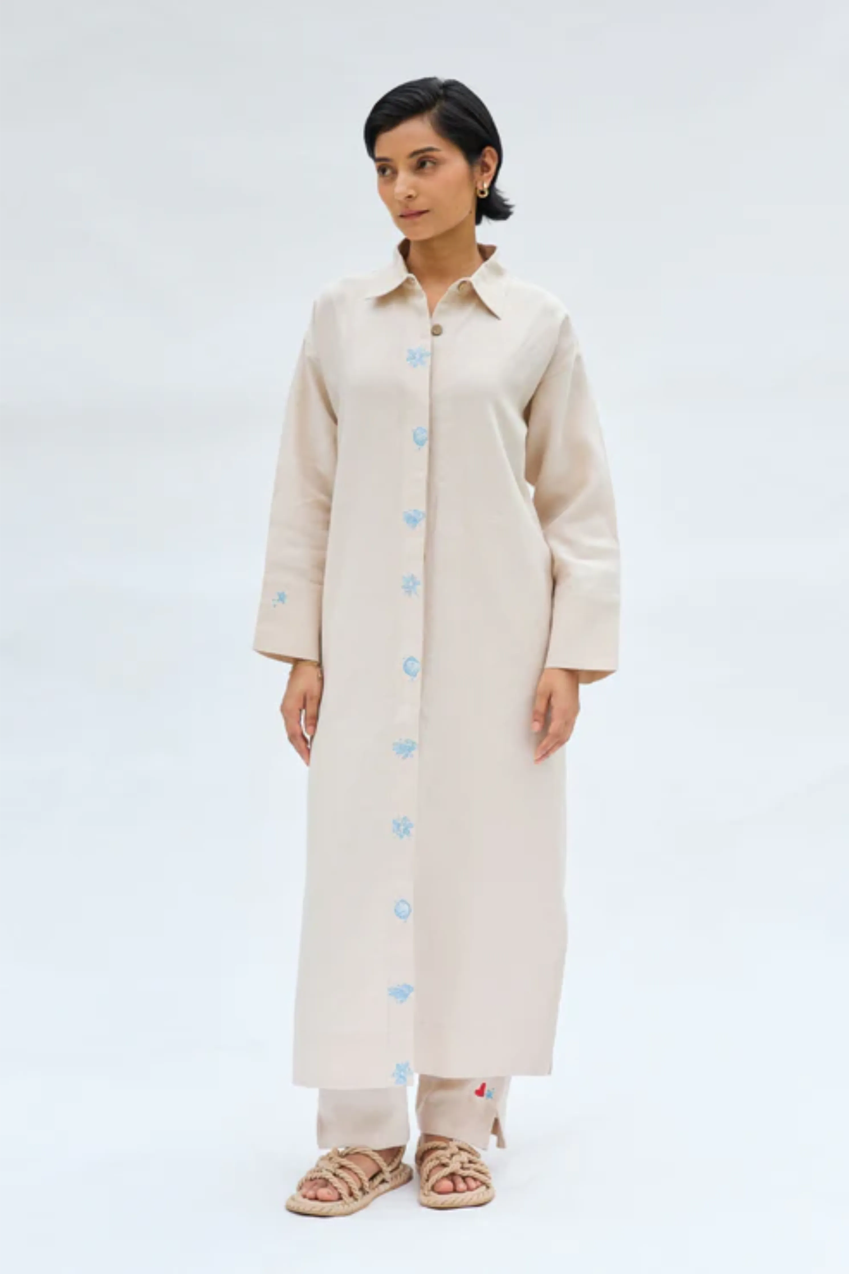 Breezy Tide Linen Kurta