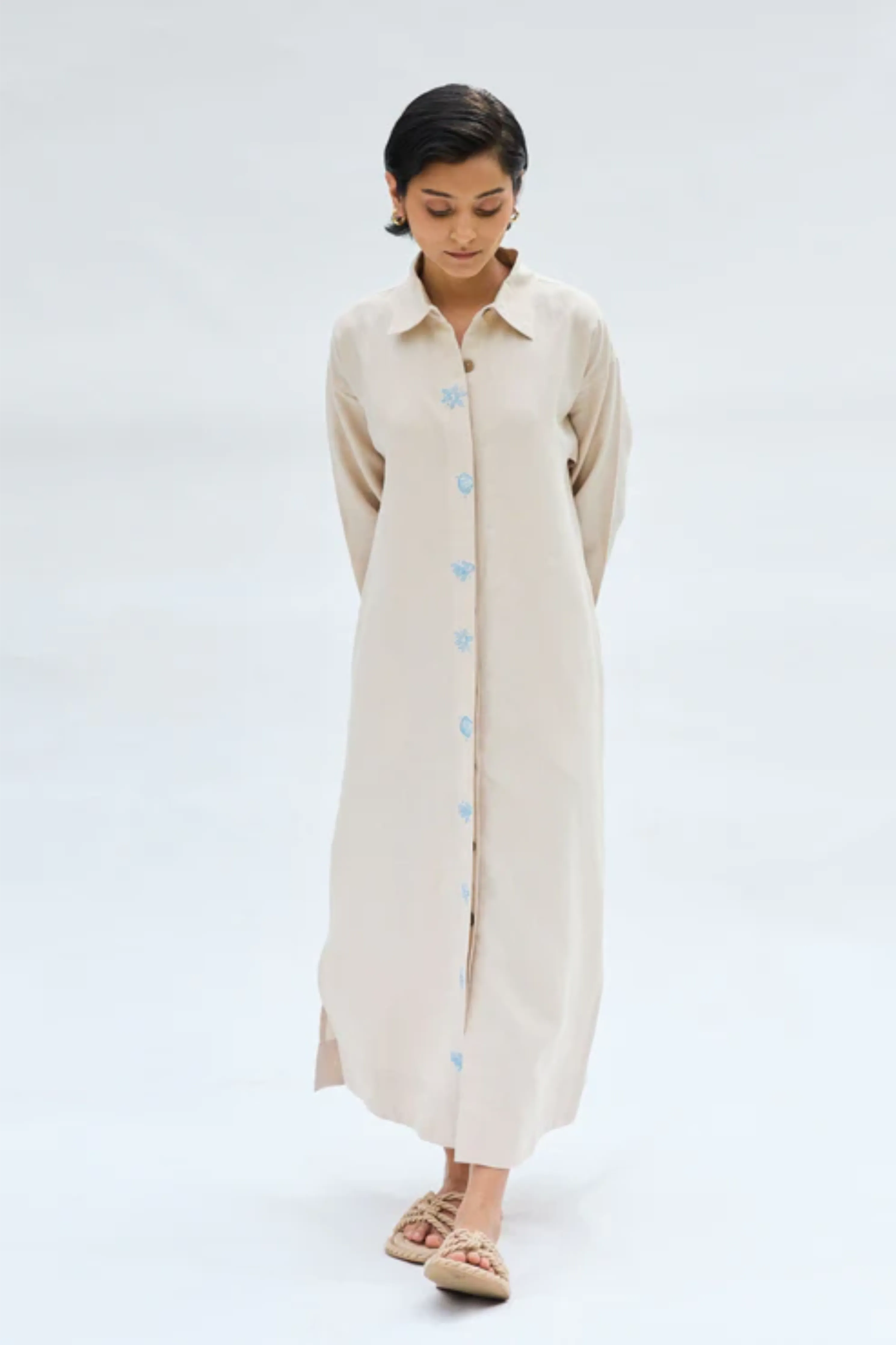 Breezy Tide Linen Kurta