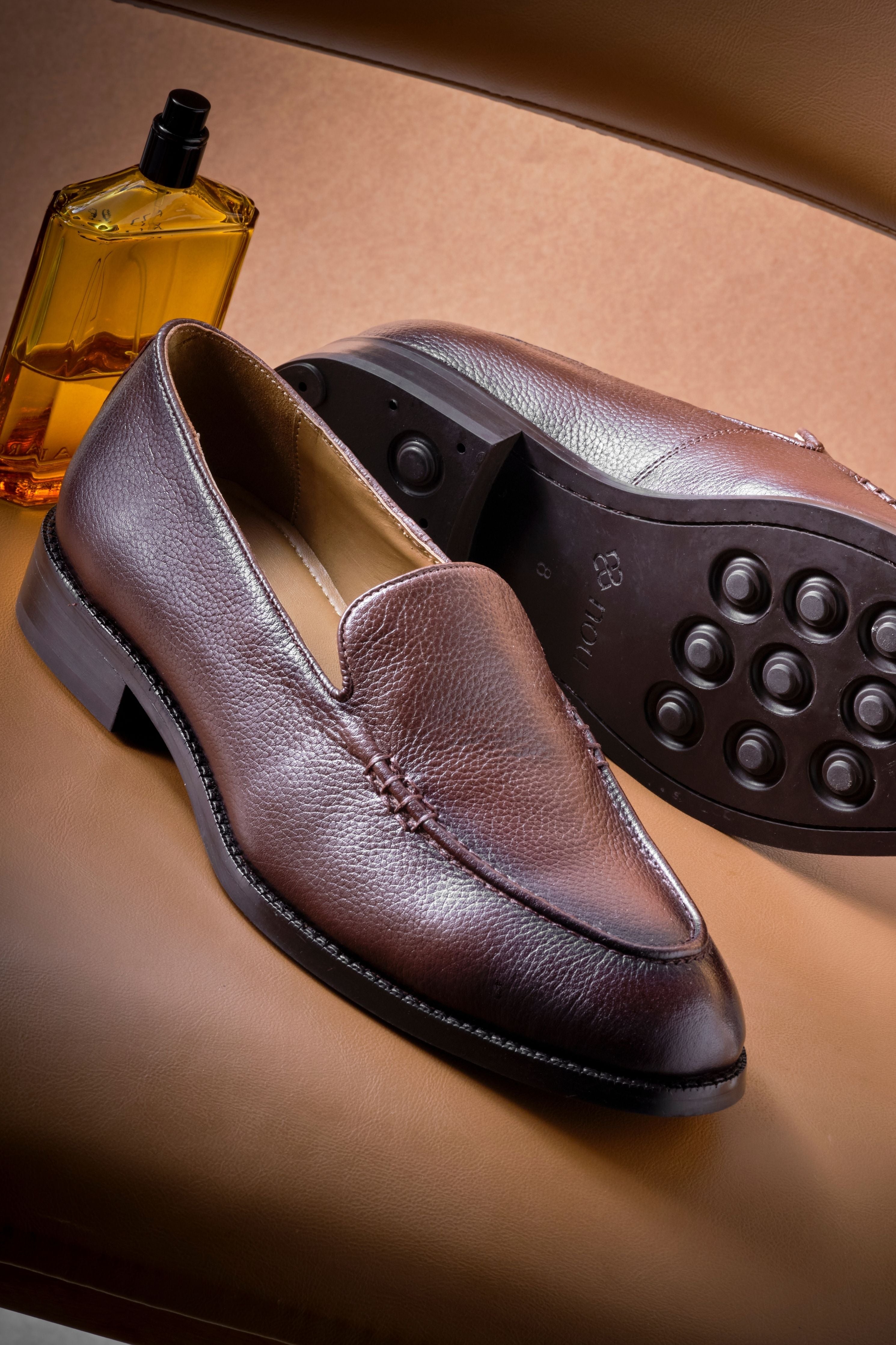 Brown Signature Slip Ons
