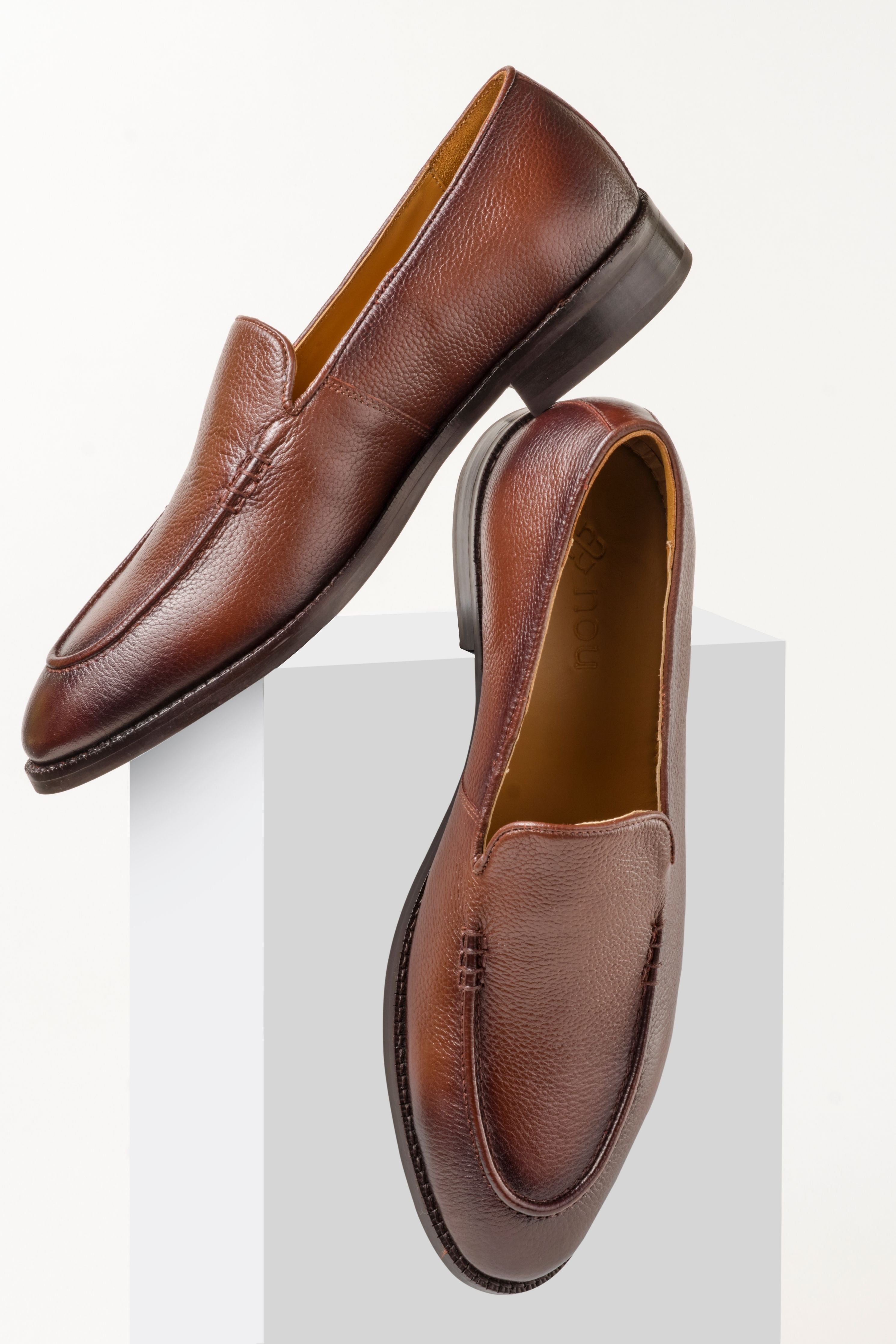 Brown Signature Slip Ons