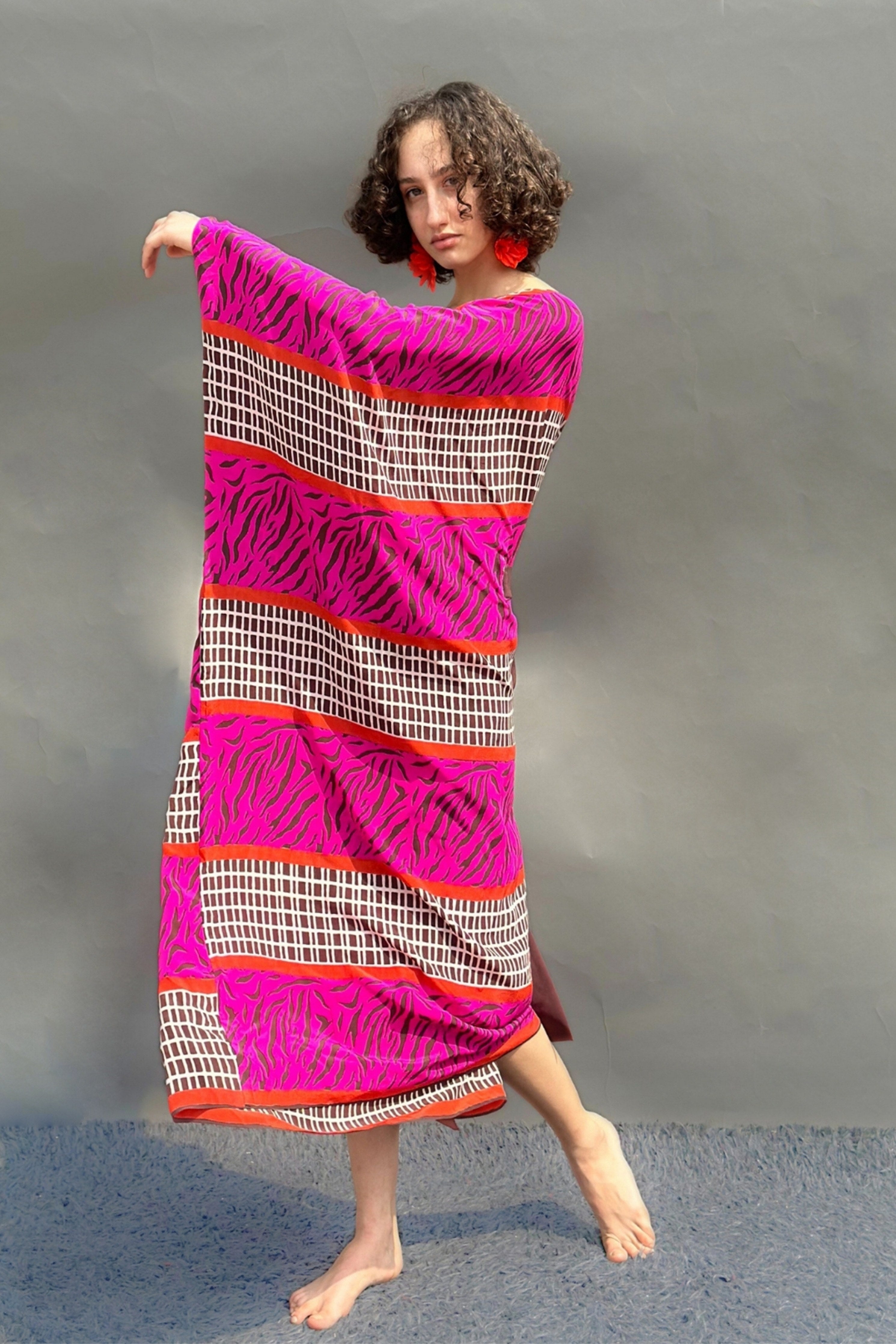 Brown & Mustard Kaftan