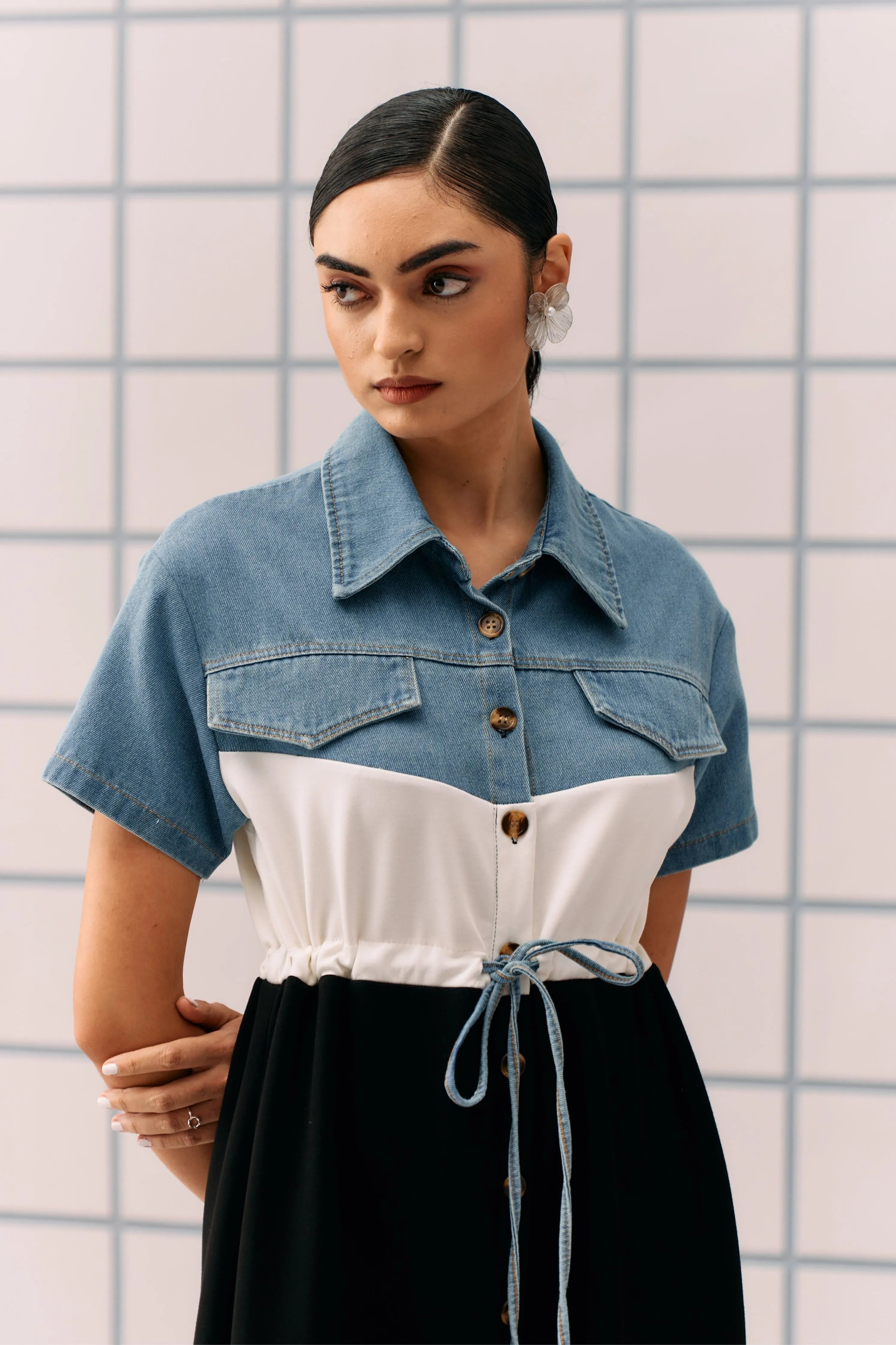 Black Denim Capri Dress