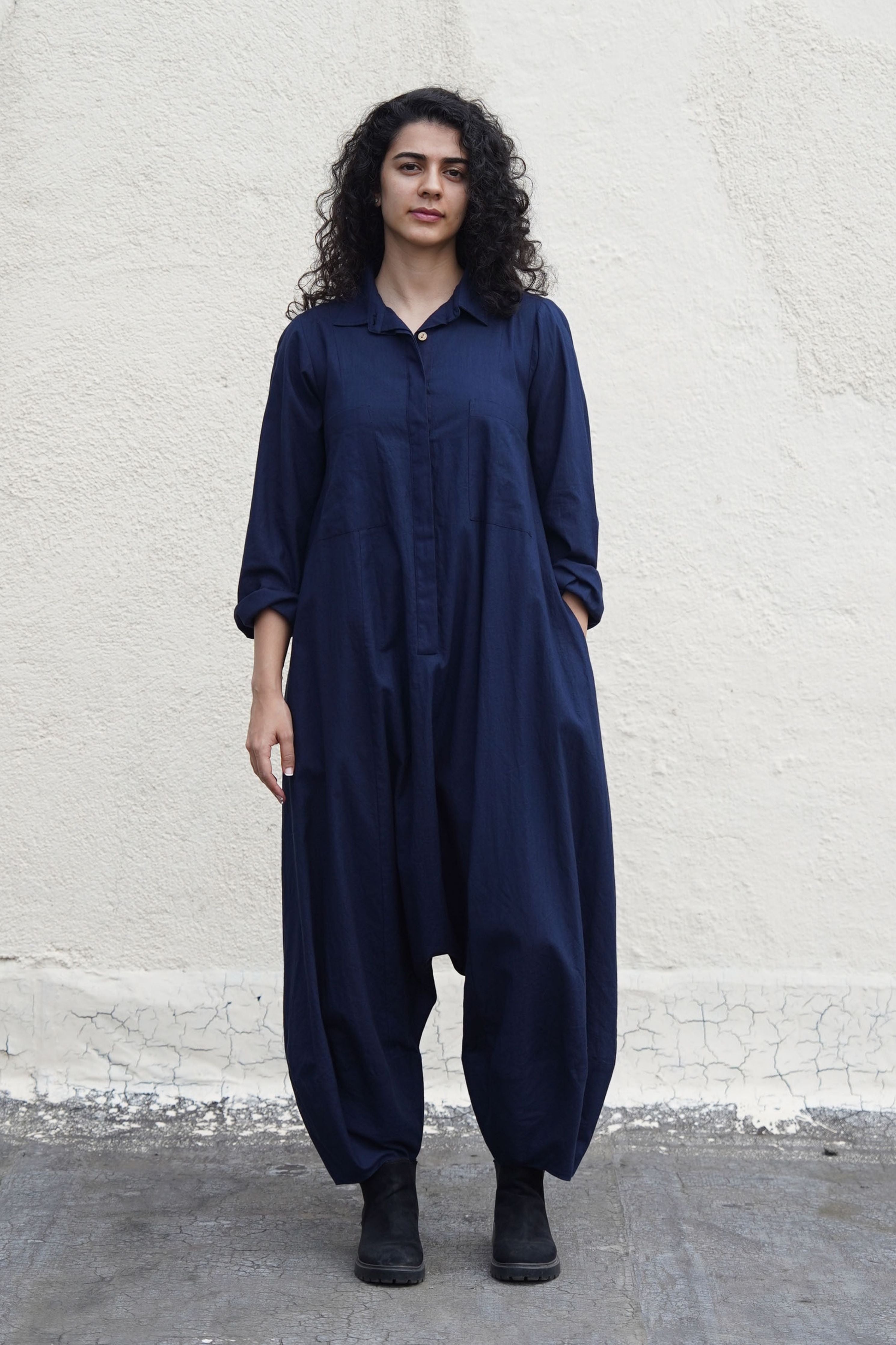 Blue Collar Sleeve Suga Jumpsuit