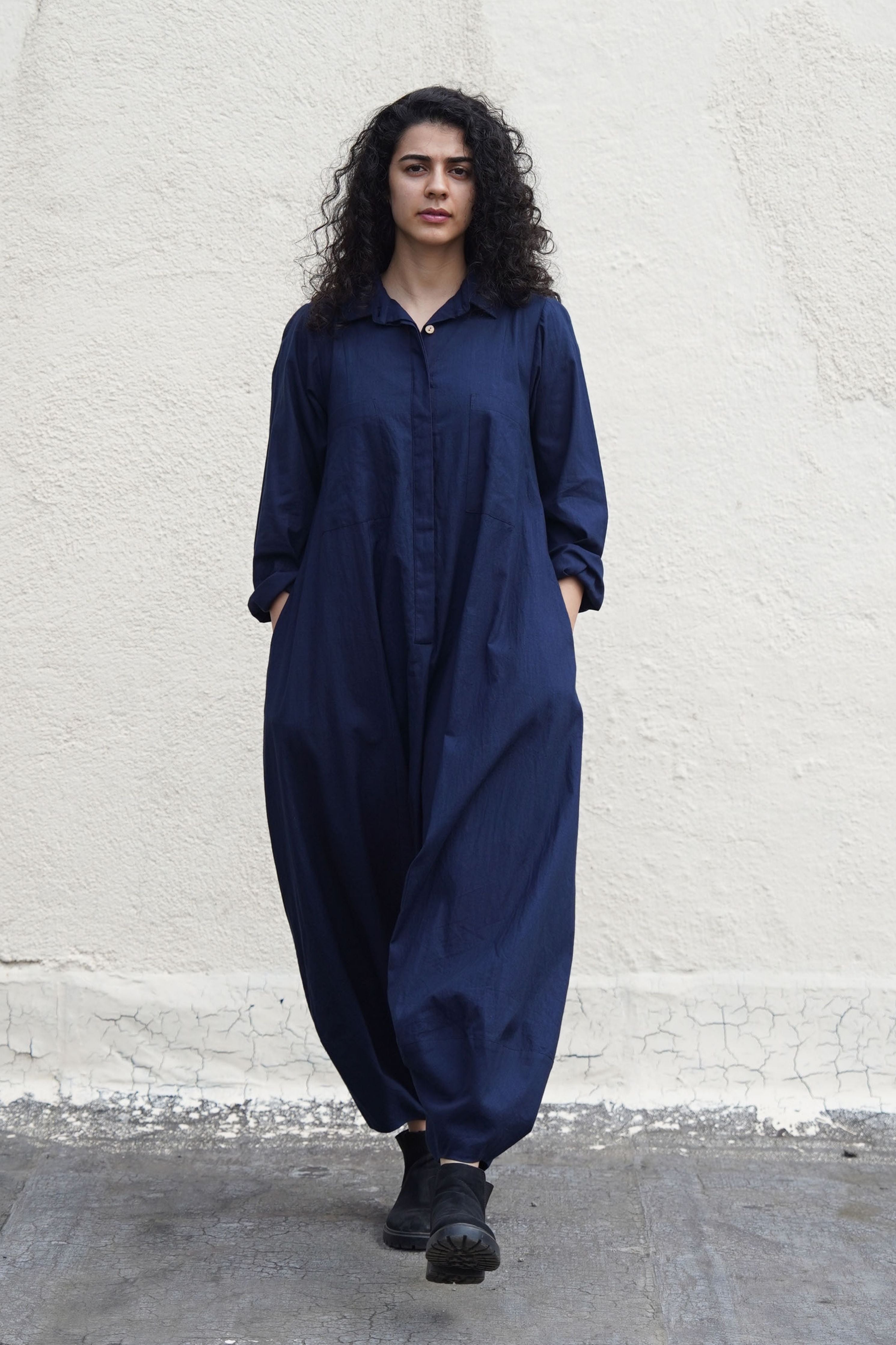 Blue Collar Sleeve Suga Jumpsuit